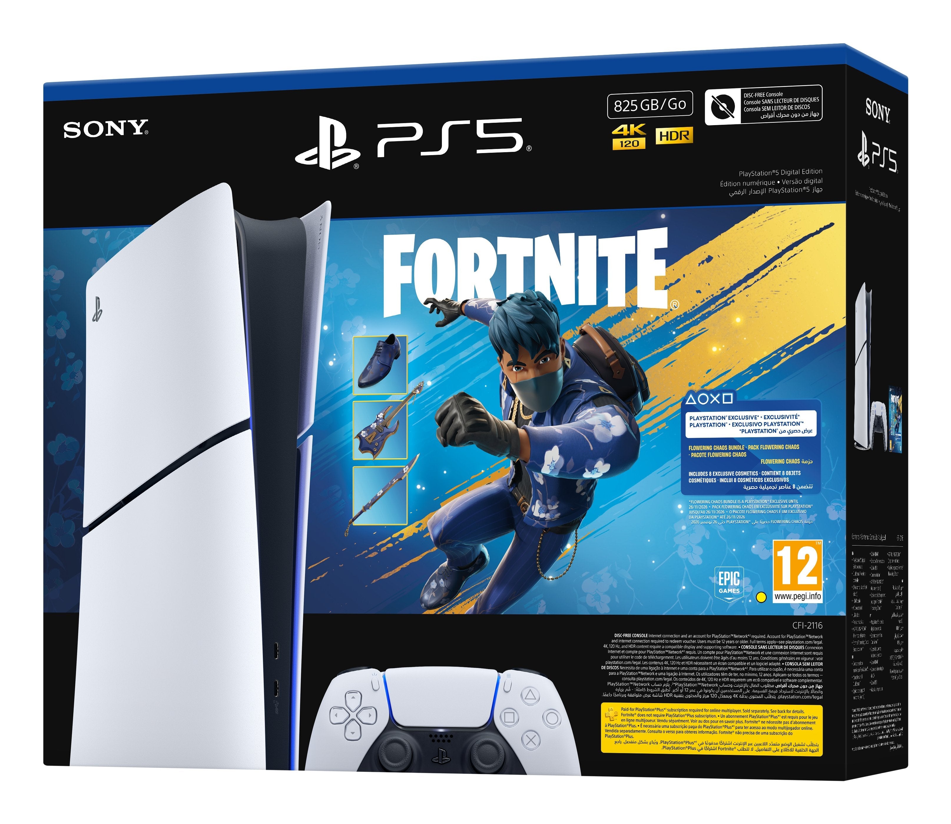 Playstation 5 Slim Digital + Fortnite Rozkwitajacy Chaos