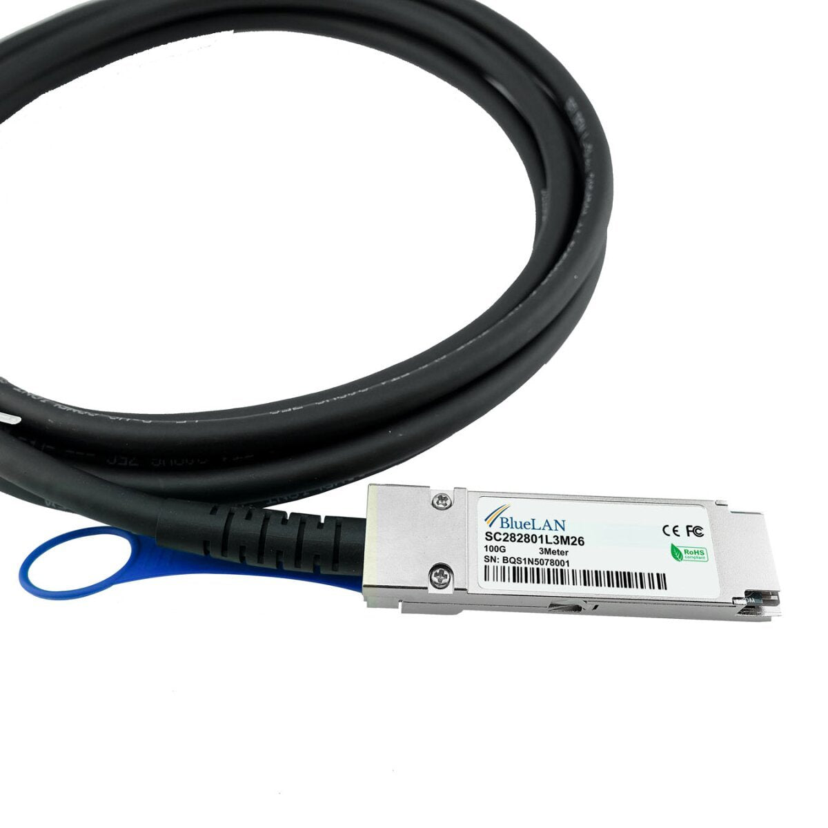 Dac-Q28-100g-3m Infiniband Cable Qsfp28 Negro (Dac-Q28-100g-3m-Bl)