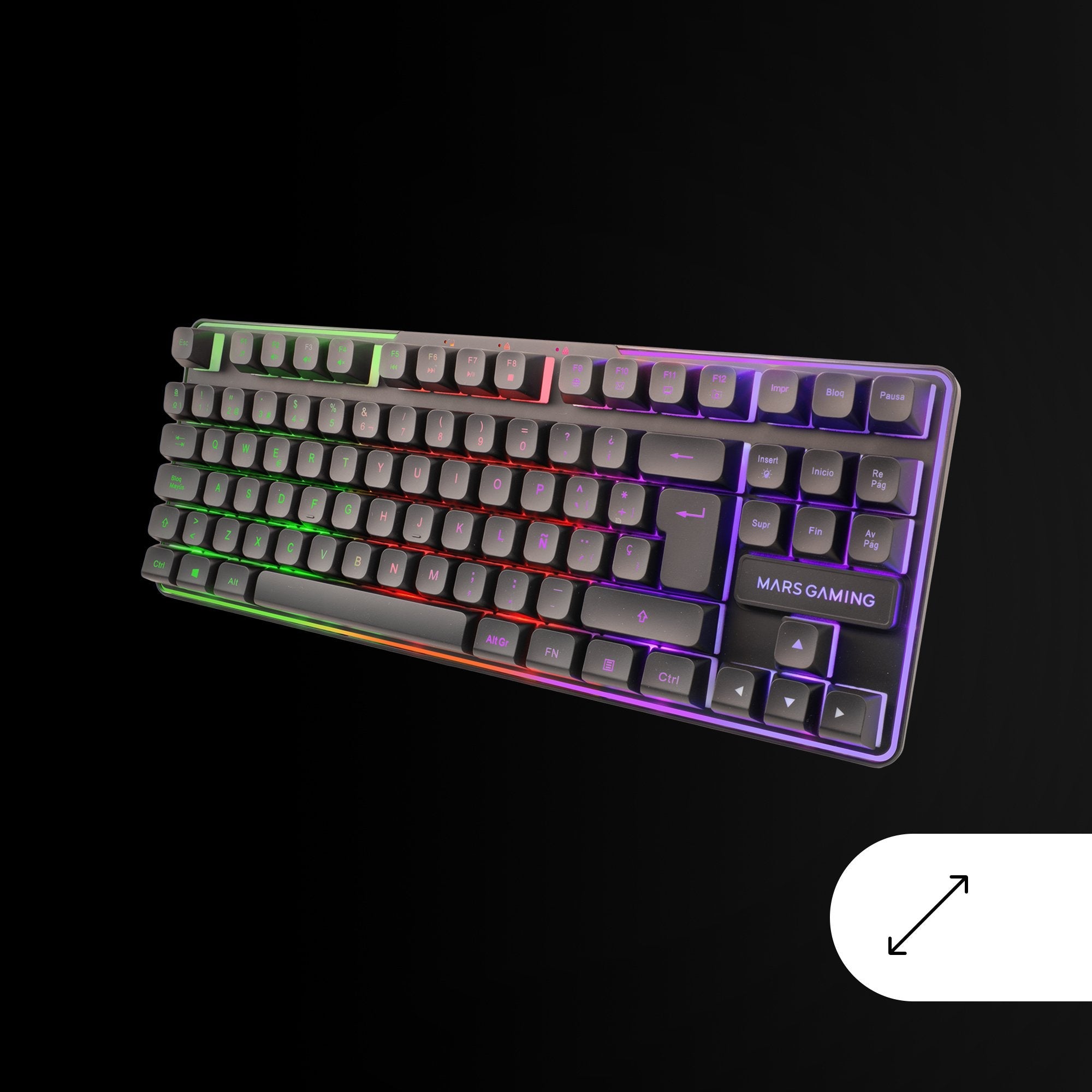 EAN 8435693111733 - Mars Gaming MCPWTKLES teclado Ratón incluido Juego RF inalámbrica + USB QWERTY Español Negro imagen 12