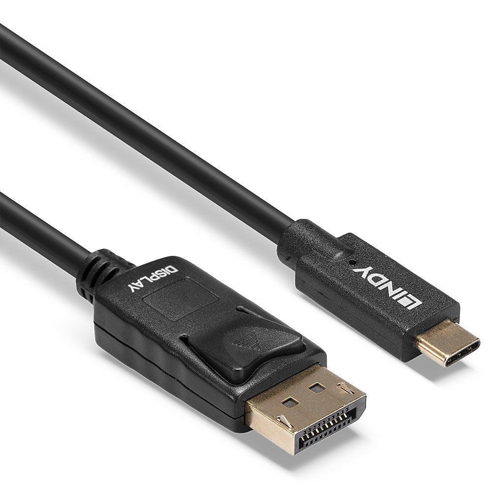 Cable Lindy 43307 Adaptador De  De Vídeo 10 M Usb Tipo C Displayport Negro Negro, 10 M, Usb Tipo C, Displayport, Macho, Macho, Derecho