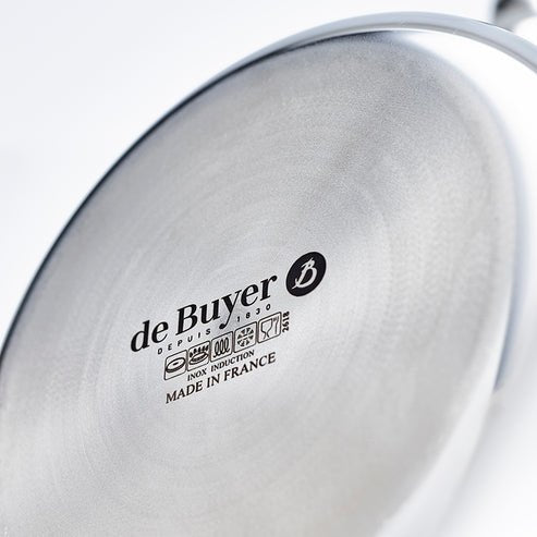 De Buyer Affinity Sauté Pan Stainless Steel Curved  24 Cm
