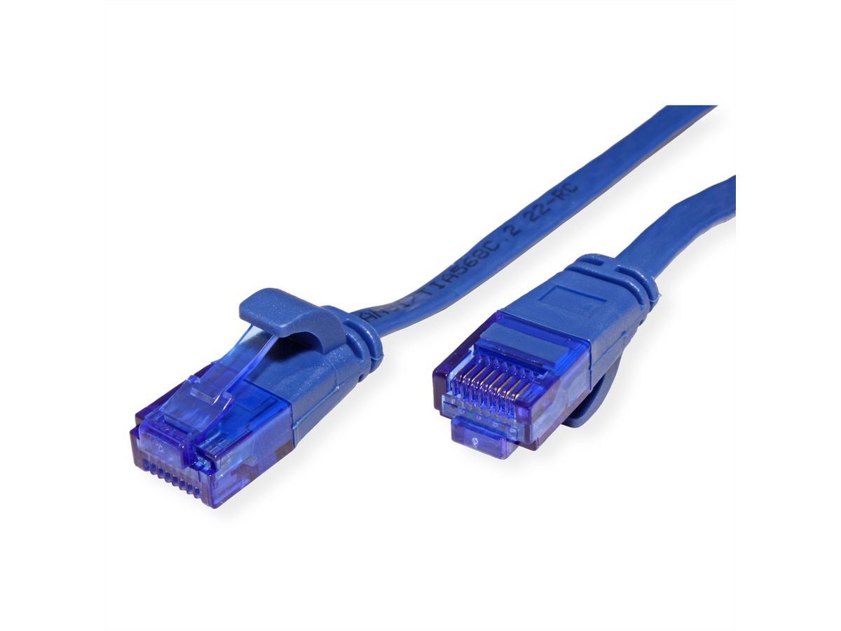 Value Cable De Red Cat.6a (Class Ea) Utp, Extra-Flach, Blau, 3 M