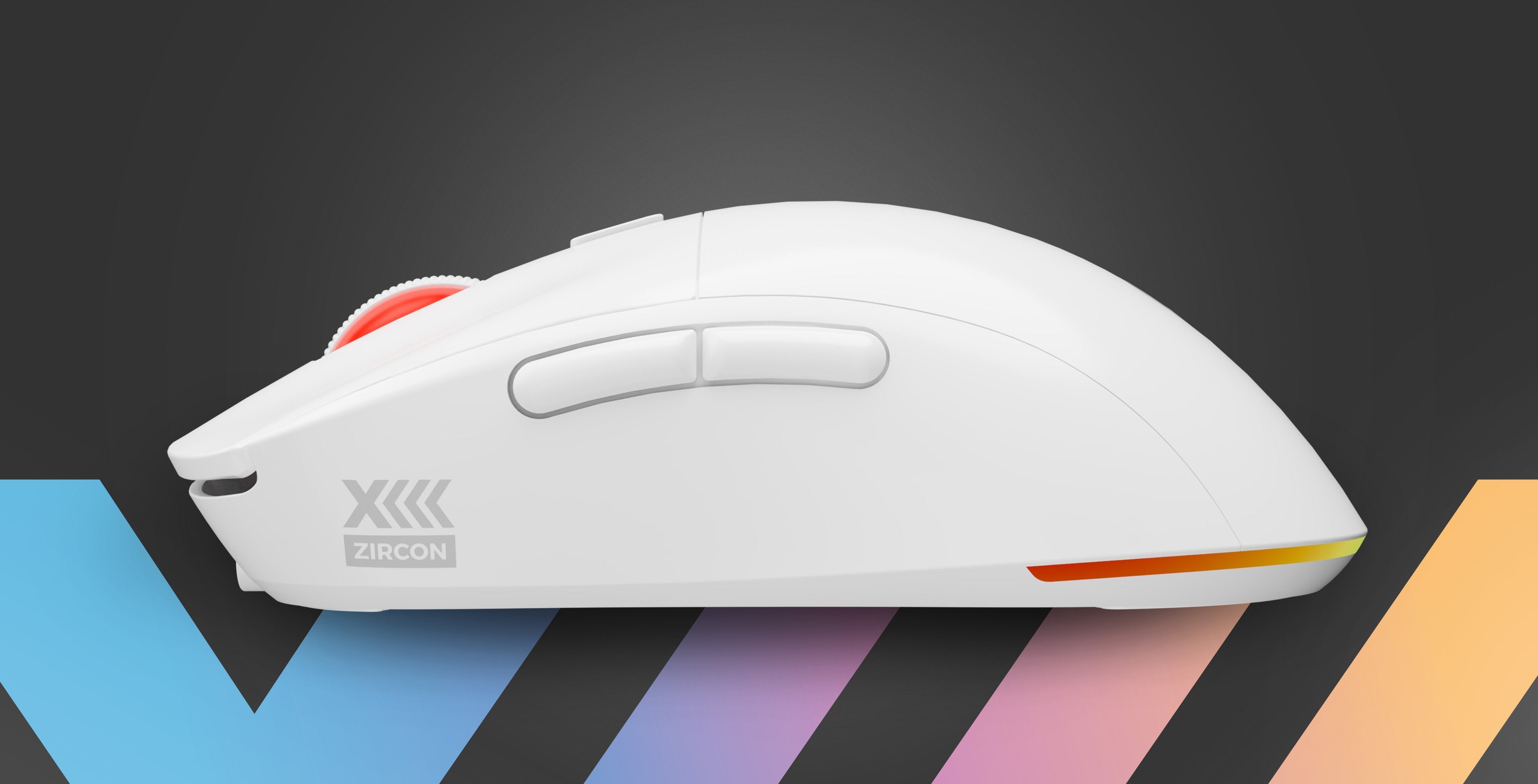 Raton Gaming Genesis Zircon Xiii Customizable Inalambrico 26000 Dpi Blanco