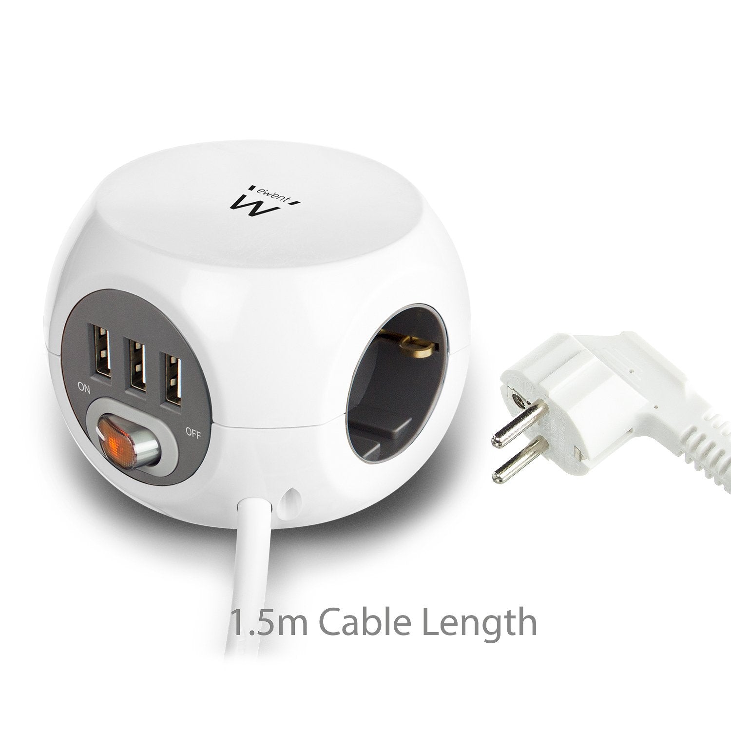 EAN 8054392615788 - Ewent EW3939 base múltiple 1,5 m 3 salidas AC Interior Blanco imagen 5