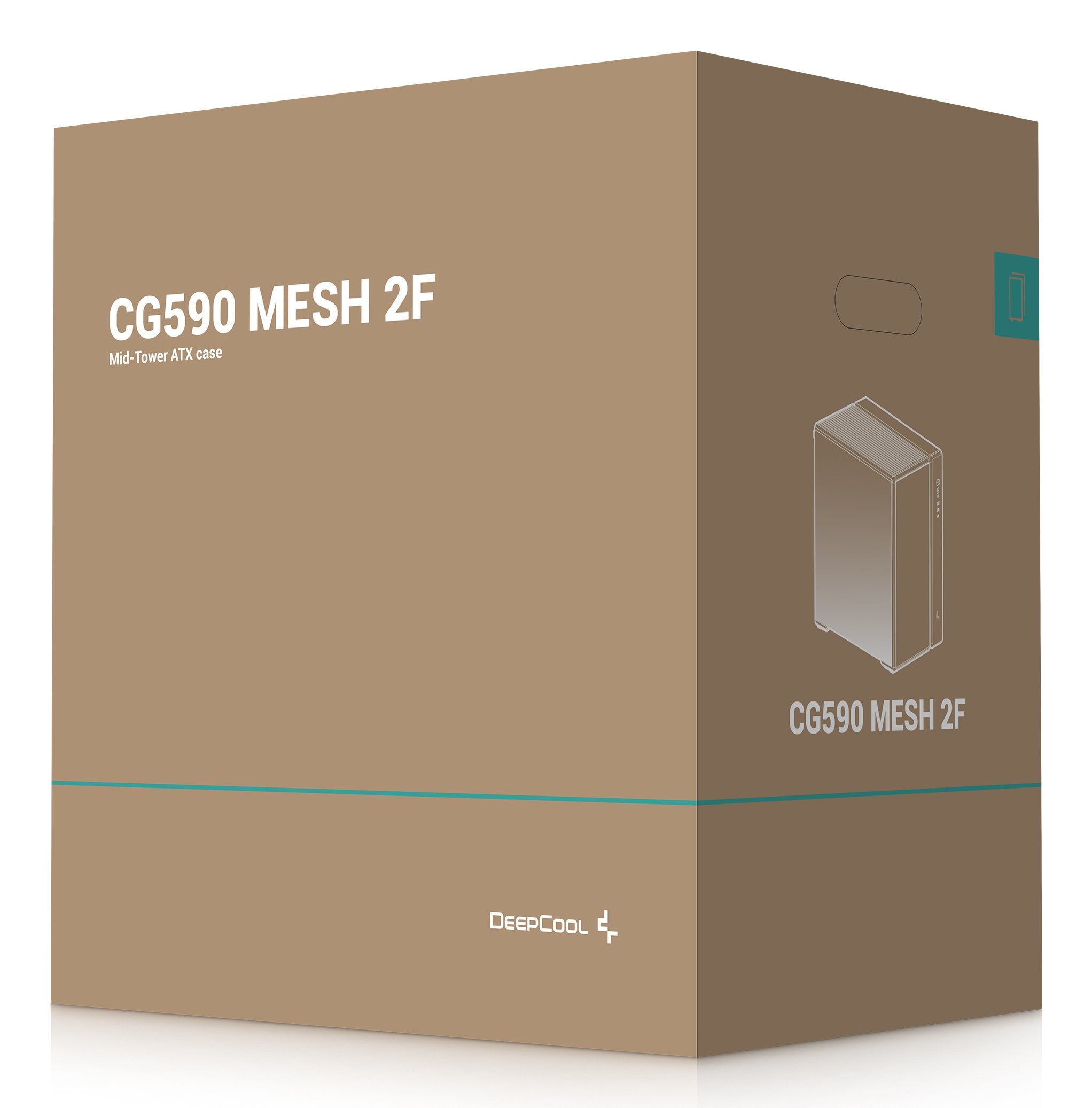 Deepcool Cg590 Mesh 2f Micro Atx Midi Tower Case, Black
