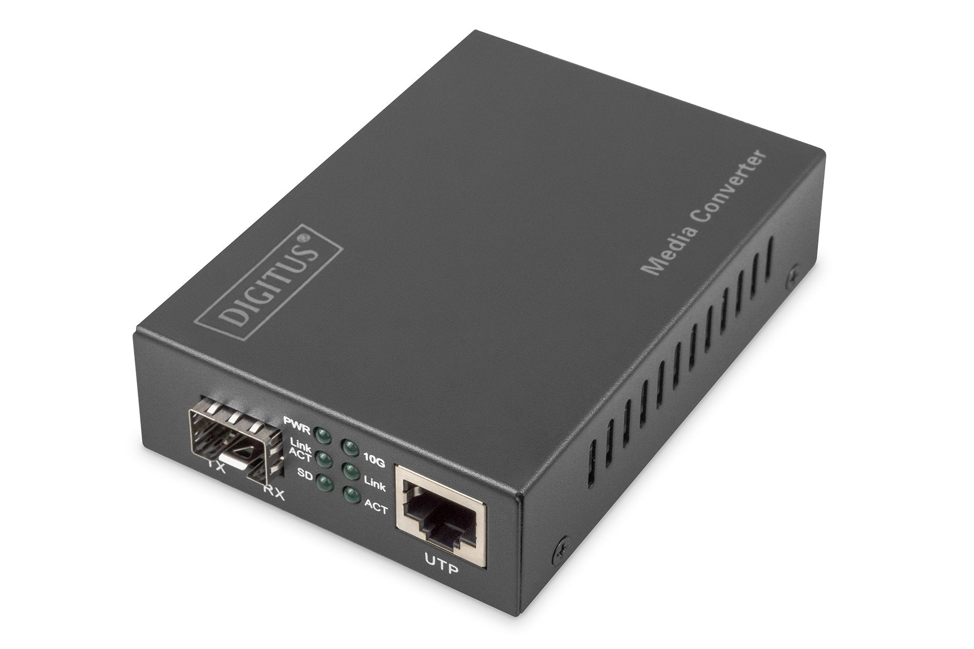 Convertidor De Medios Digitus 10 Gigabit Rj45 / Sfp 1g, 2.5g, 5g, 10g, 12v