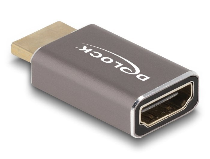 Delock Hdmi Adaptador Macho A Hembra 8k 60 Hz Gris Metall