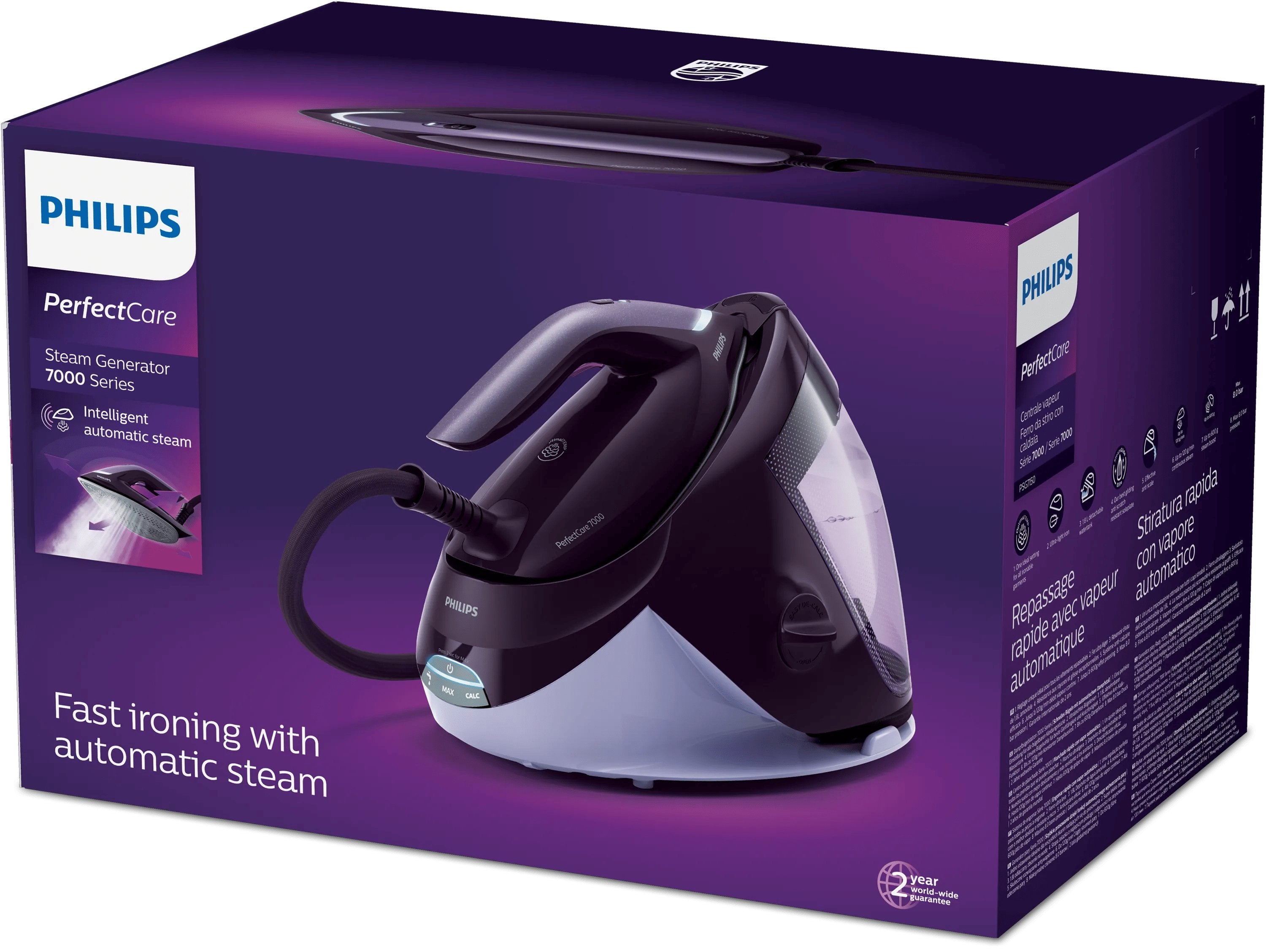 EAN 8720389001741 - Philips PSG7150/30 estación plancha al vapor 2100 W 1,8 L Suela SteamGlide Elite Púrpura imagen 4