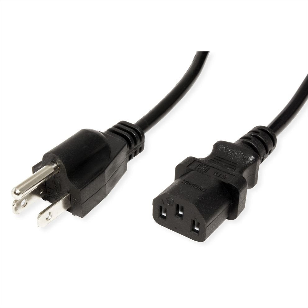 Value Netzcable Nema-5 Auf C13 Fr Usa, Schwarz, 1,8 M