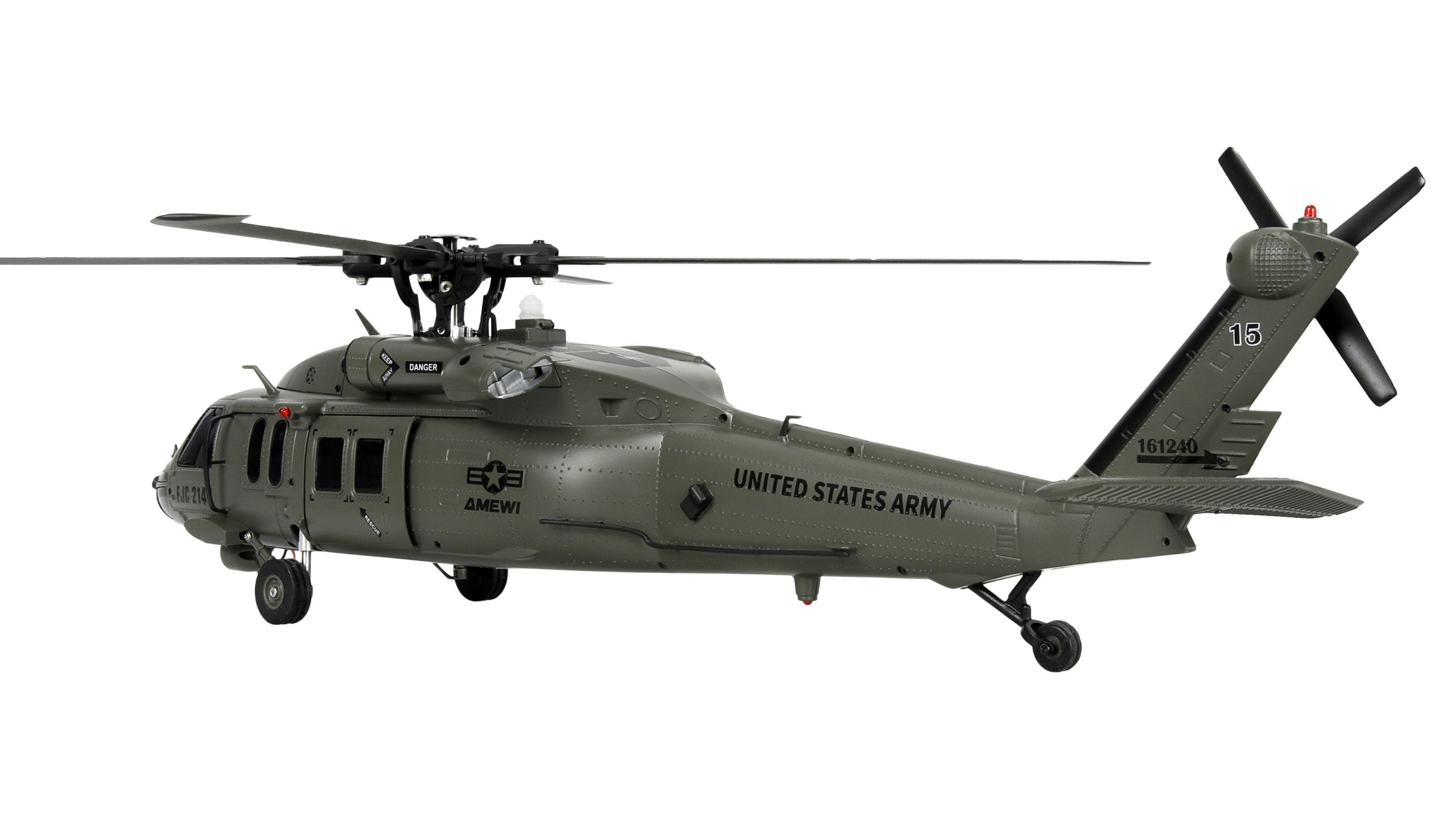 Amewi Uh60 Negro Hawk Marine Cp Helikopter 6g 3d Rtf 16+