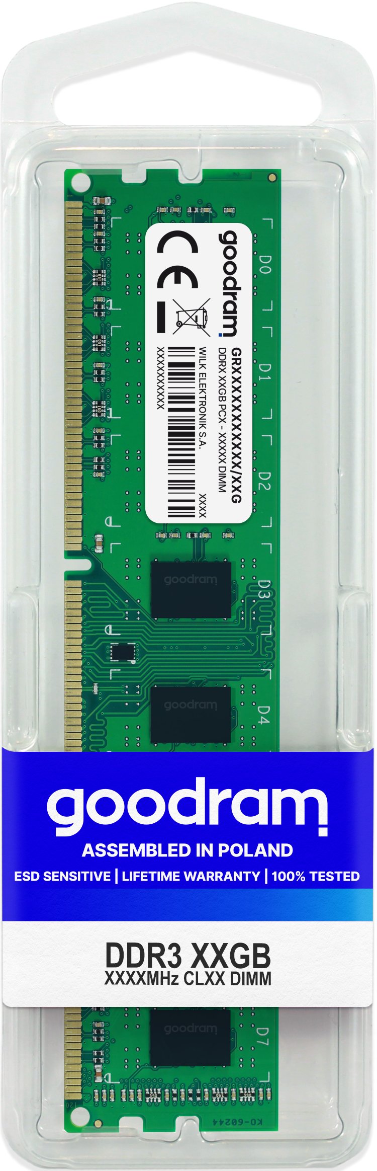 EAN 5908267906293 - Goodram GR1333D364L9S/4G módulo de memoria 4 GB 1 x 4 GB DDR3 240-pin DIMM imagen 1