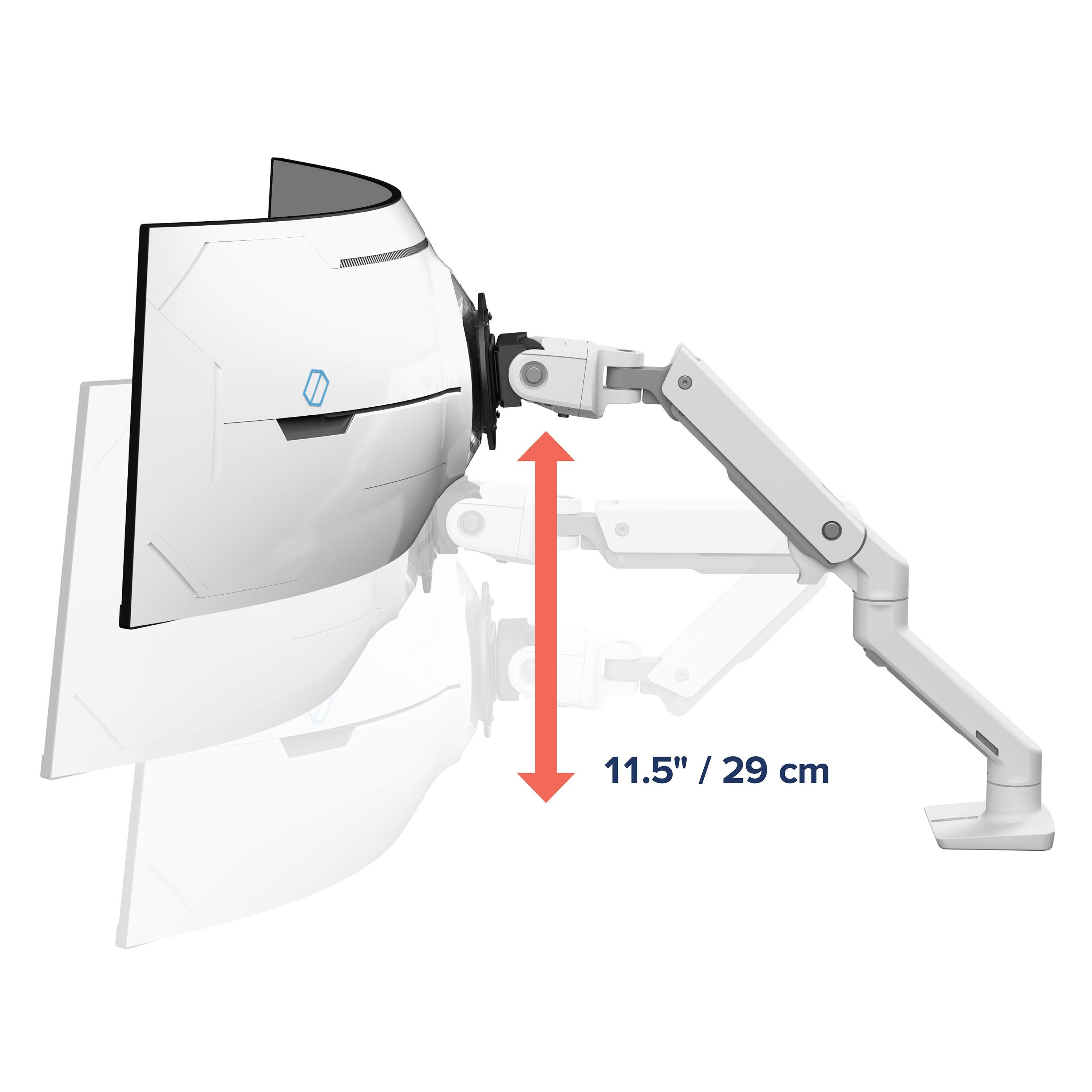 EAN 698833091922 - Ergotron HX Series HX ARM WITH VERY HEAVY DUTY PIVOT DESK 144,8 cm (57") Escritorio Blanco imagen 7