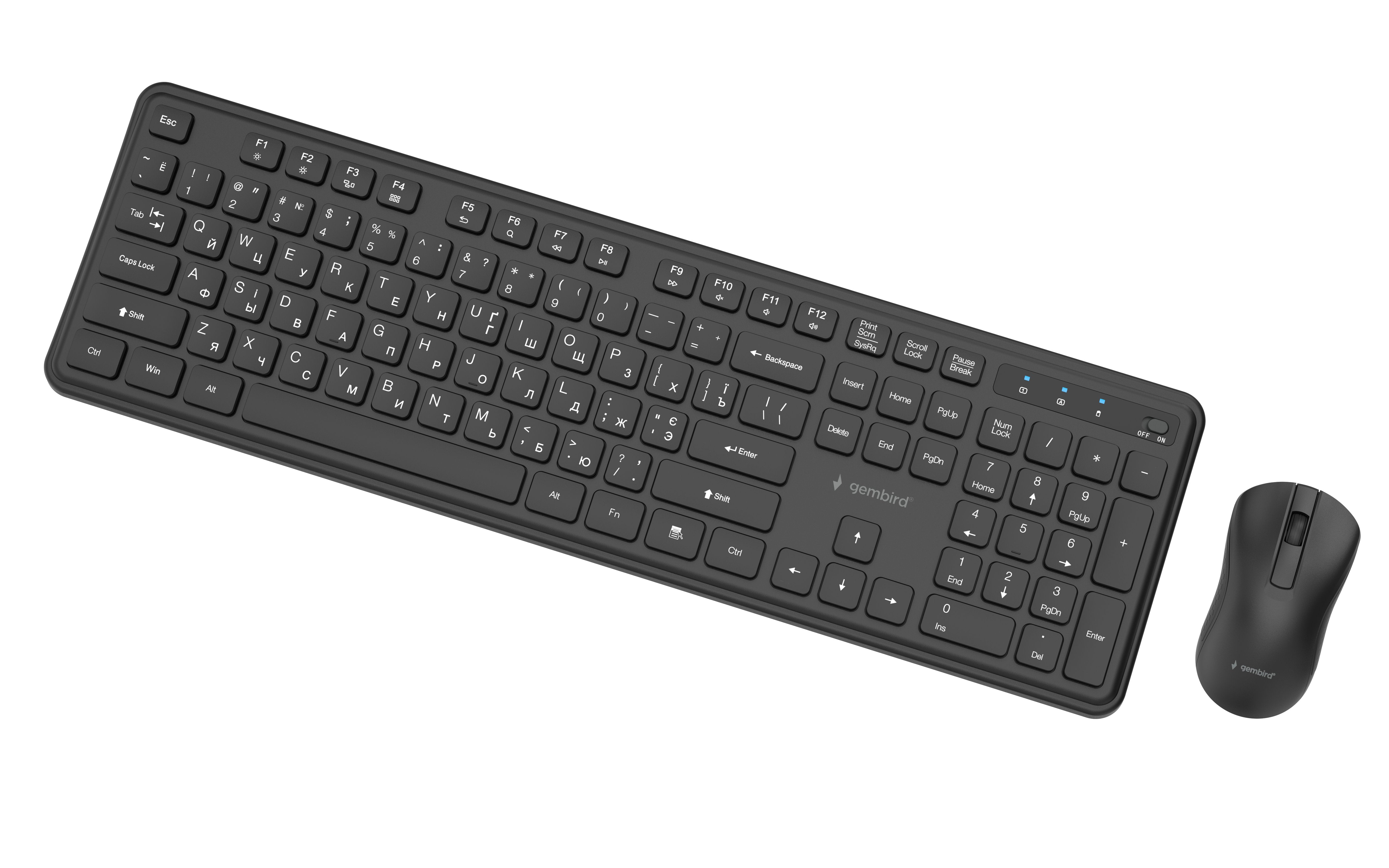 Keyboard +Mouse Wrl Cyrillic/Bk Kbs-Wps-01-Cyrl Gembird