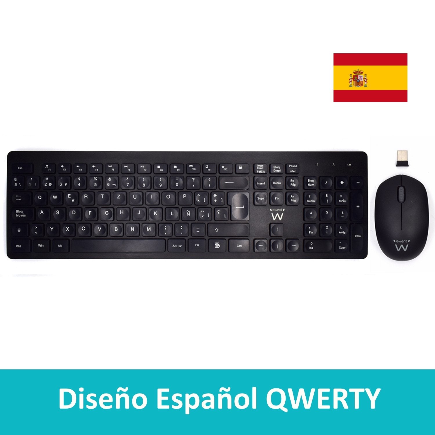 Ewent Teclado+Ratón Inalámbrico Ew3256 Negro