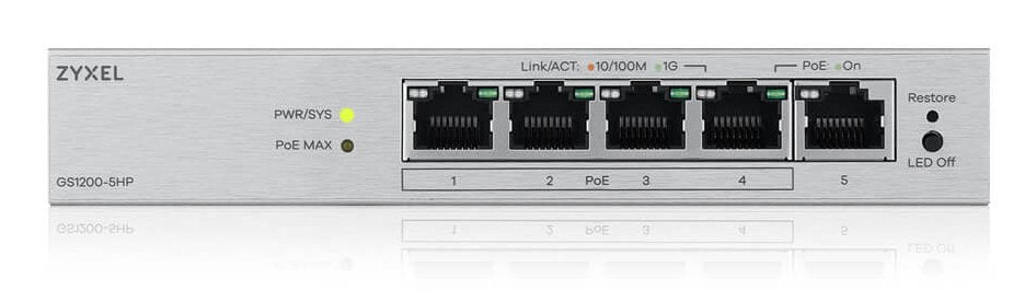 EAN 4718937649815 - Zyxel GS1200-5HPV3 Gestionado L2 Gigabit Ethernet (10/100/1000) Energía sobre Ethernet (PoE) Escritorio G imagen 3