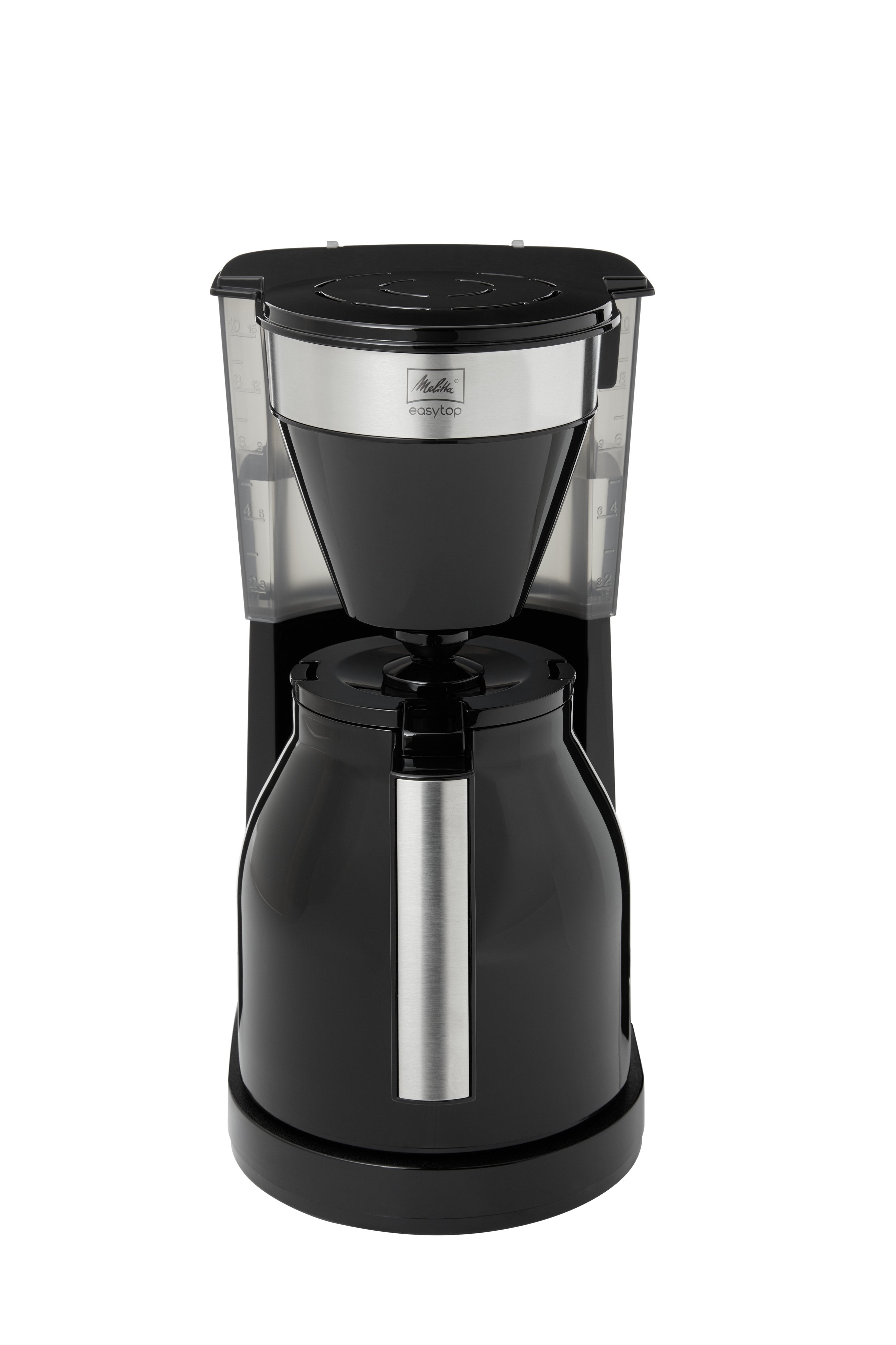 Cafetera Melitta 1023-08 Totalmente Automática De Filtro Negro, Cafetera De Filtro, De Café Molido, 1050 W, Negro, Plata