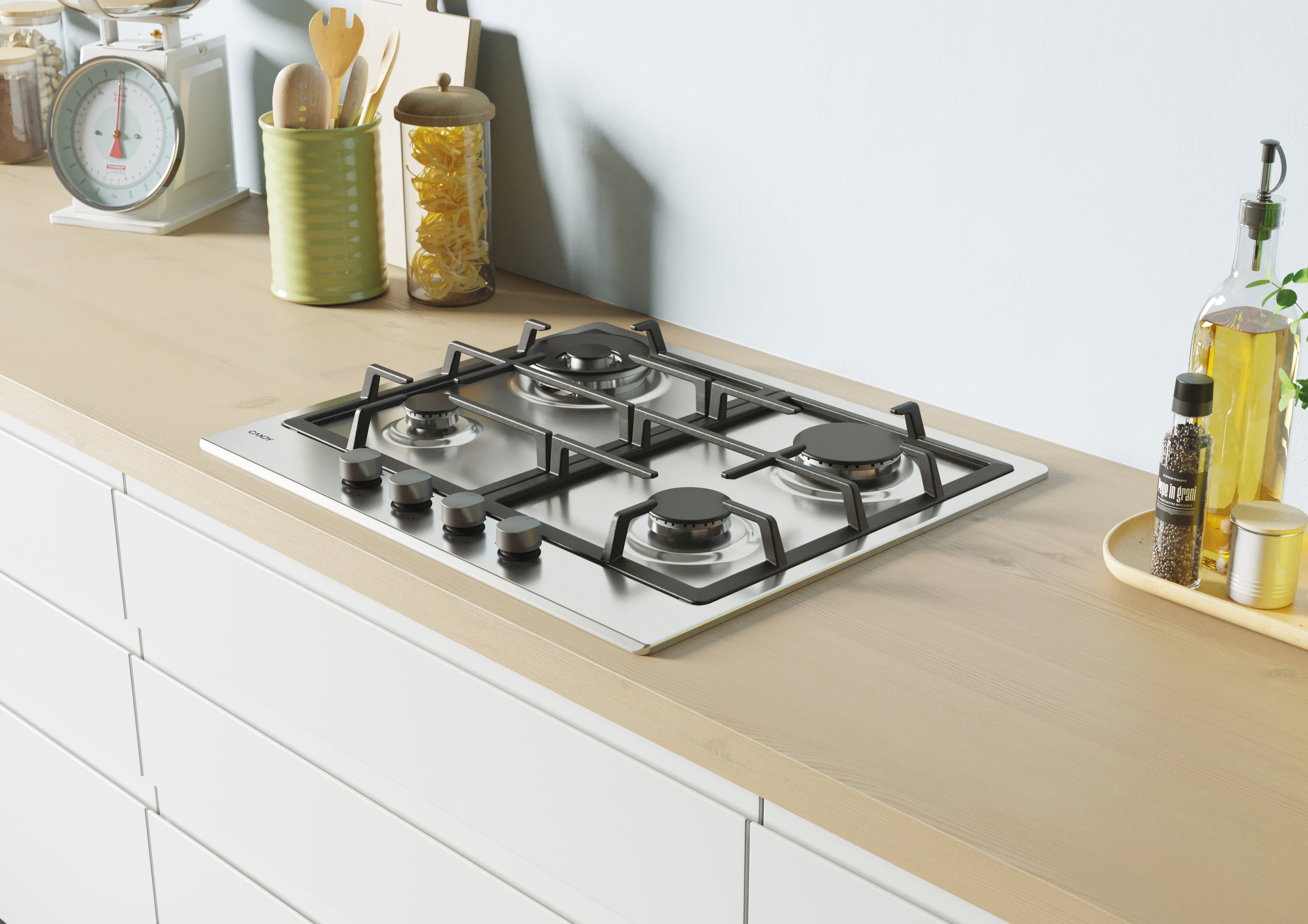 EAN 8016361967038 - Candy Timeless CHG6BR4WX Acero inoxidable Integrado 60 cm Encimera de gas 4 zona(s) imagen 3