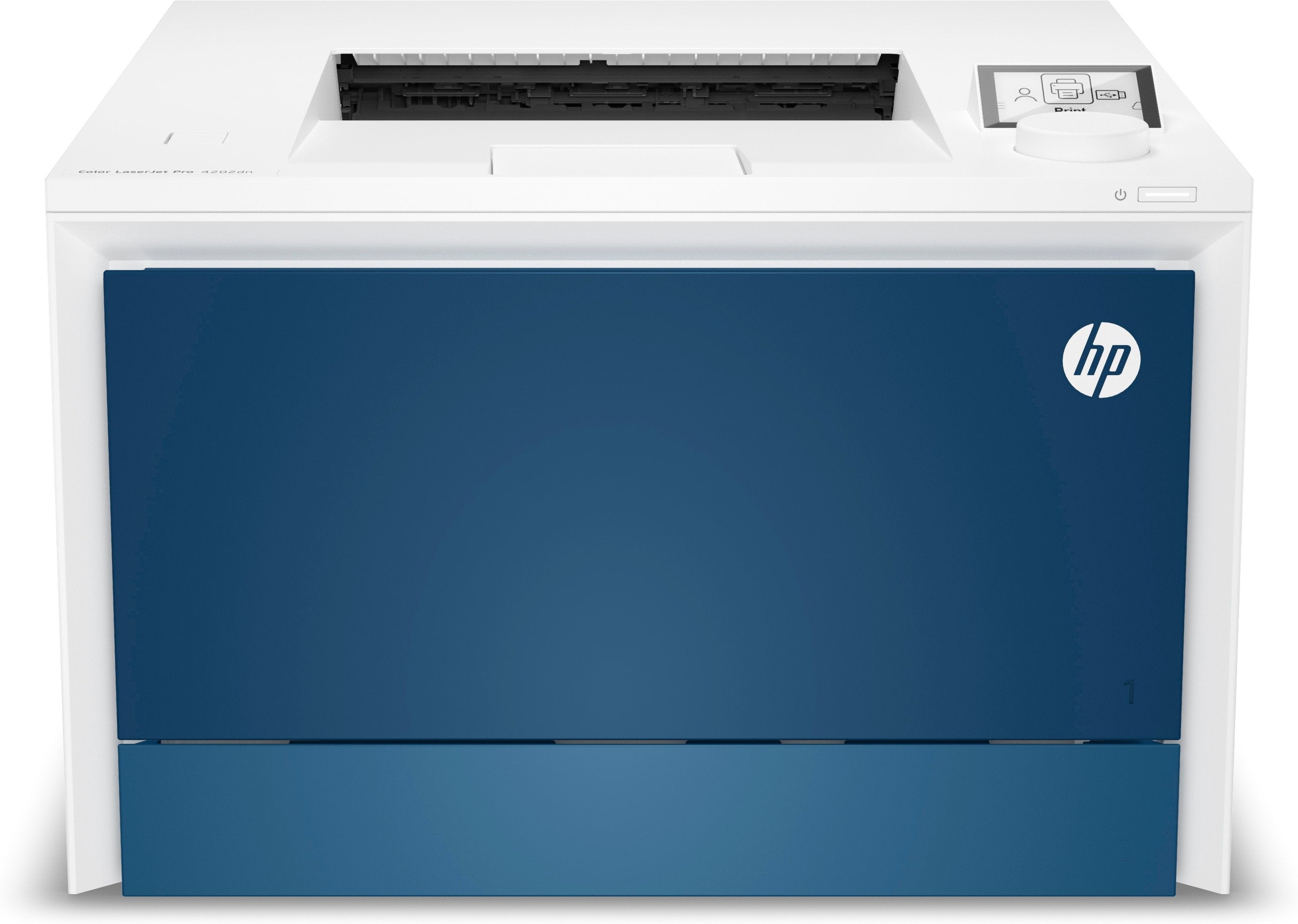 Impresora Láser Color Hp Laserjet Pro 4202dn Dúplex Blanca Y Azul