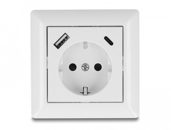 Toma Empotrada Delock Con 2 Puertos De Carga Usb, 1 X Usb Tipo A
