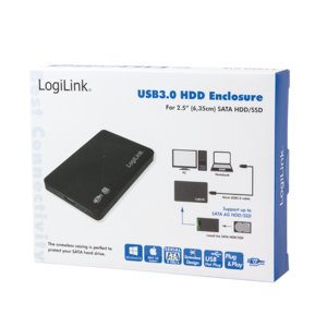 Logilink Caja Externa 2,5\1 Usb 3.0 Sata Negro Ua0256