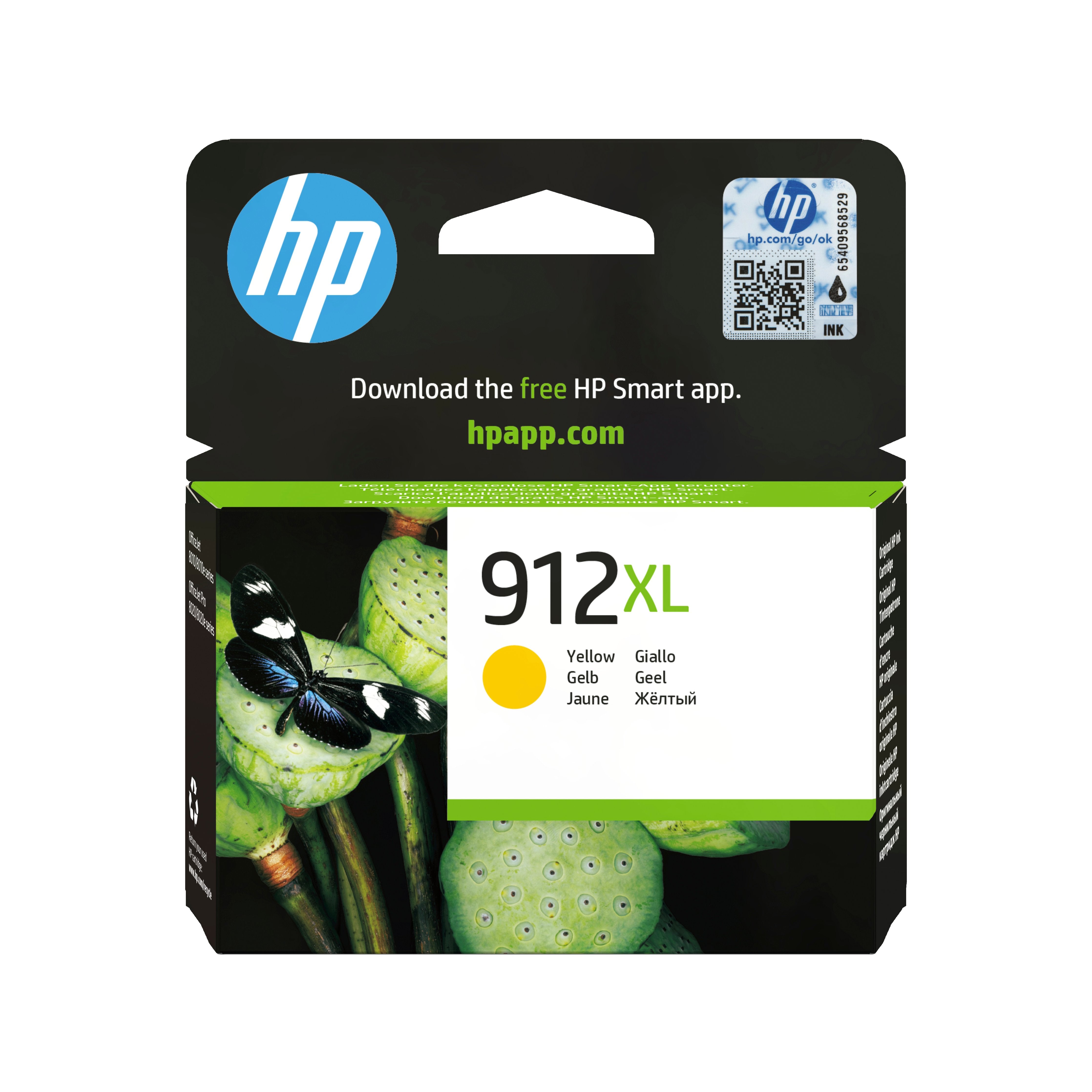 EAN 0192545866941 - HP 912XL High Yield Yellow Original Ink Cartridge cartucho de tinta 1 pieza(s) Alto rendimiento (XL) imagen 1