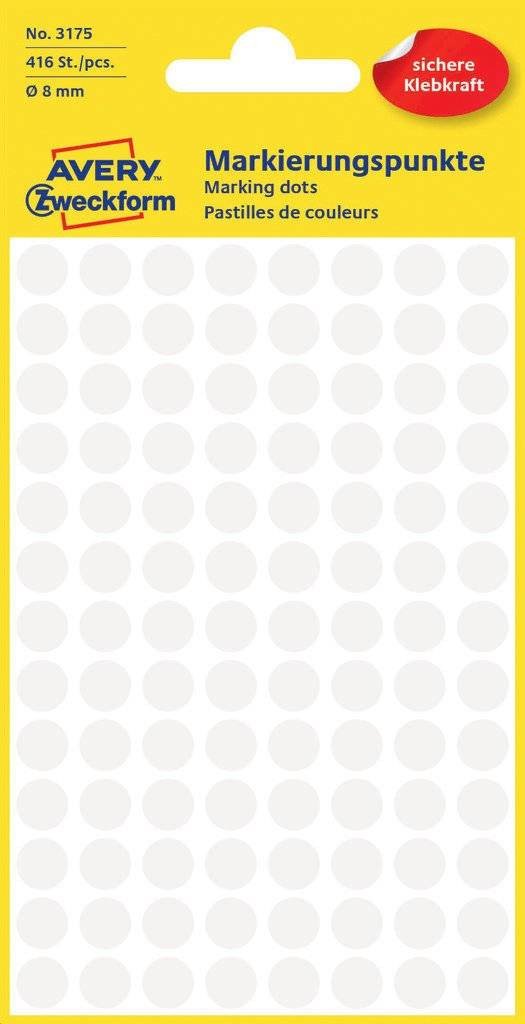 Avery Zweckform Klebepunkte 3175 Blanco Ø 8,0 Mm, 416 Unidades