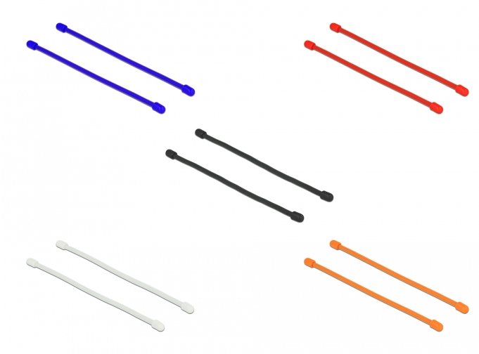 Delock Cablebinder Biegsam L 80 X B 4 Mm Farbig Sortiert Set 10 Stück