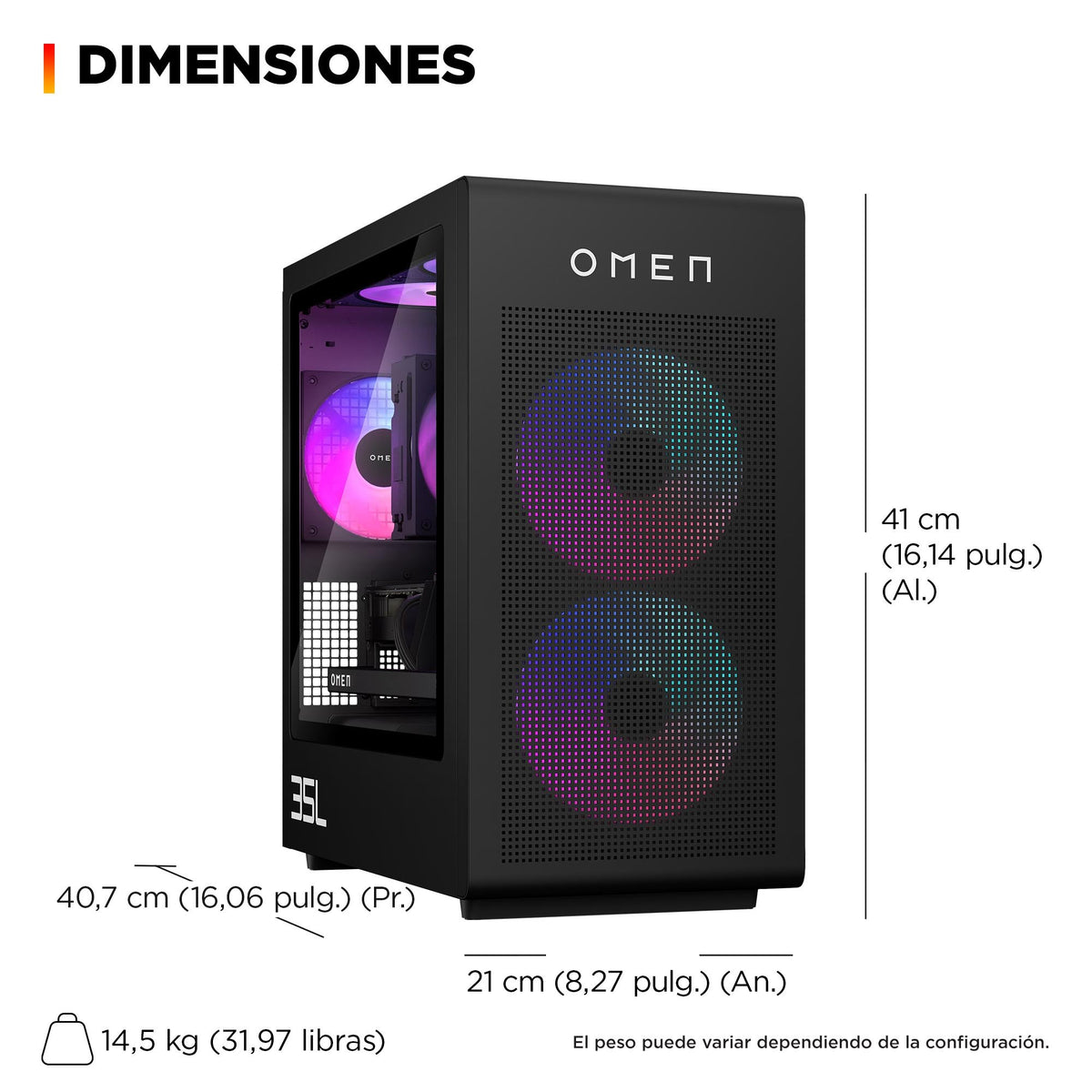 EAN 821844753040 - HP OMEN 35L Gaming Desktop GT16-1006ns PC AMD Ryzen™ 7 9800X3D 32 GB DDR5-SDRAM 1 TB SSD NVIDIA GeForce RT imagen 4