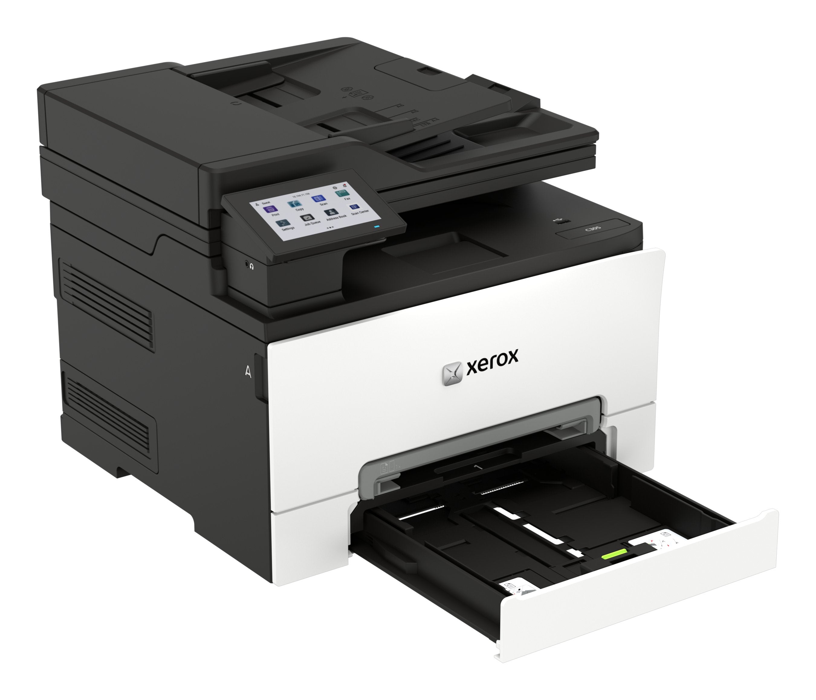 Xerox C305v/Aeeu Impresora Multifunción Color Laser A4/Legal (Material) Hasta 30 Ppm (Copiando) Hasta 30 Ppm (Impresión) 250 Hojas 33.6 Kbps Usb 2.0 Gigabit Lan Wi-Fi(Ac) Host Usb 2.0