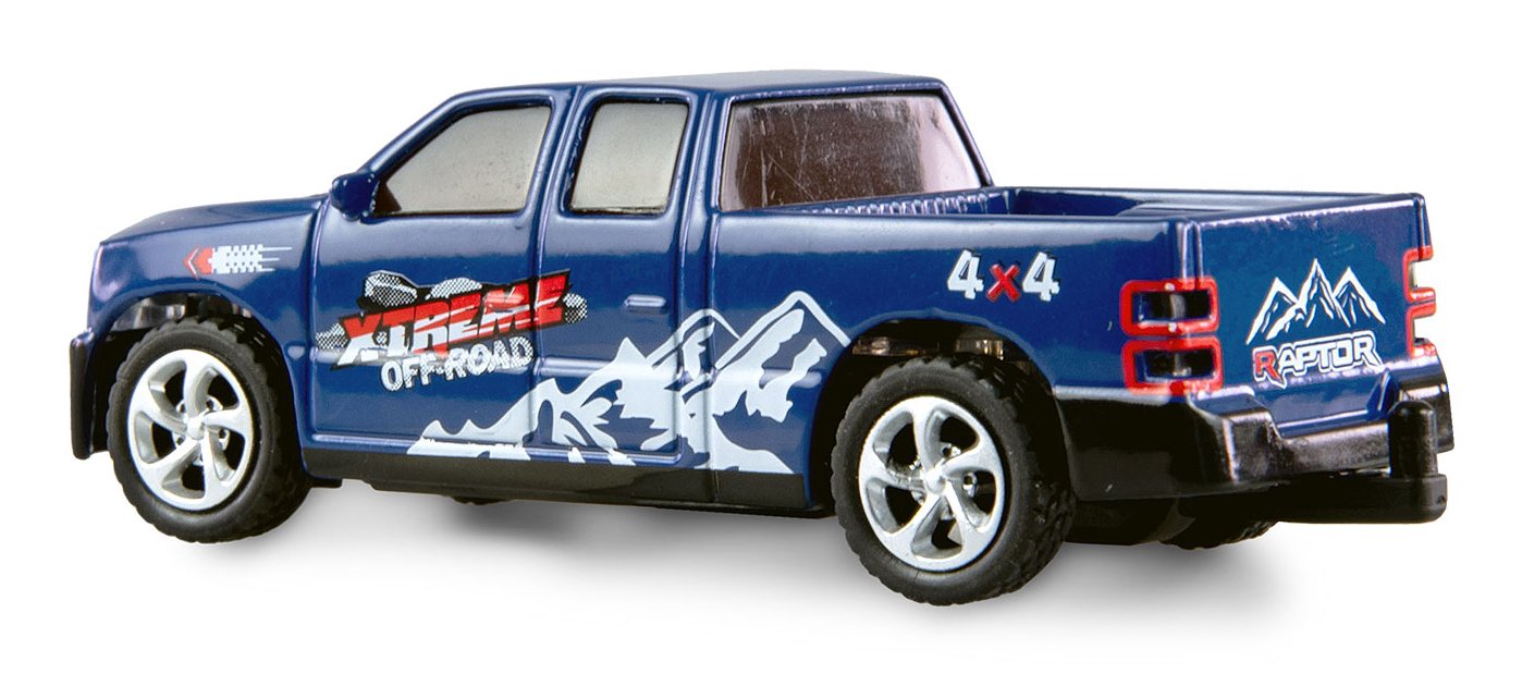 Amewi Rc Pickup Die Cam Con Wohnwagen 1:64 Rtr Azul 6+