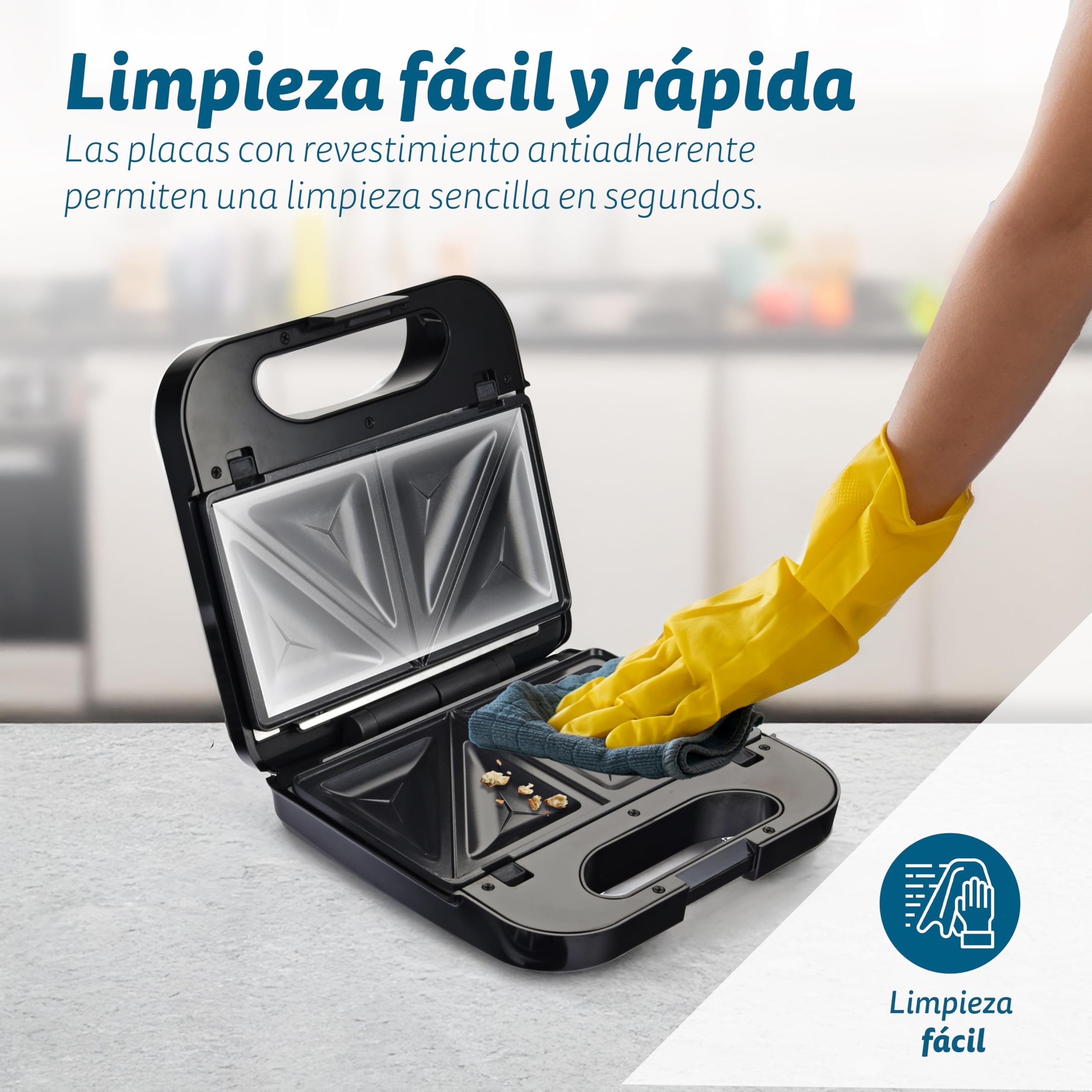 EAN 8426156018089 - Grunkel SAN-MULTING sandwichera 850 W Acero inoxidable imagen 4