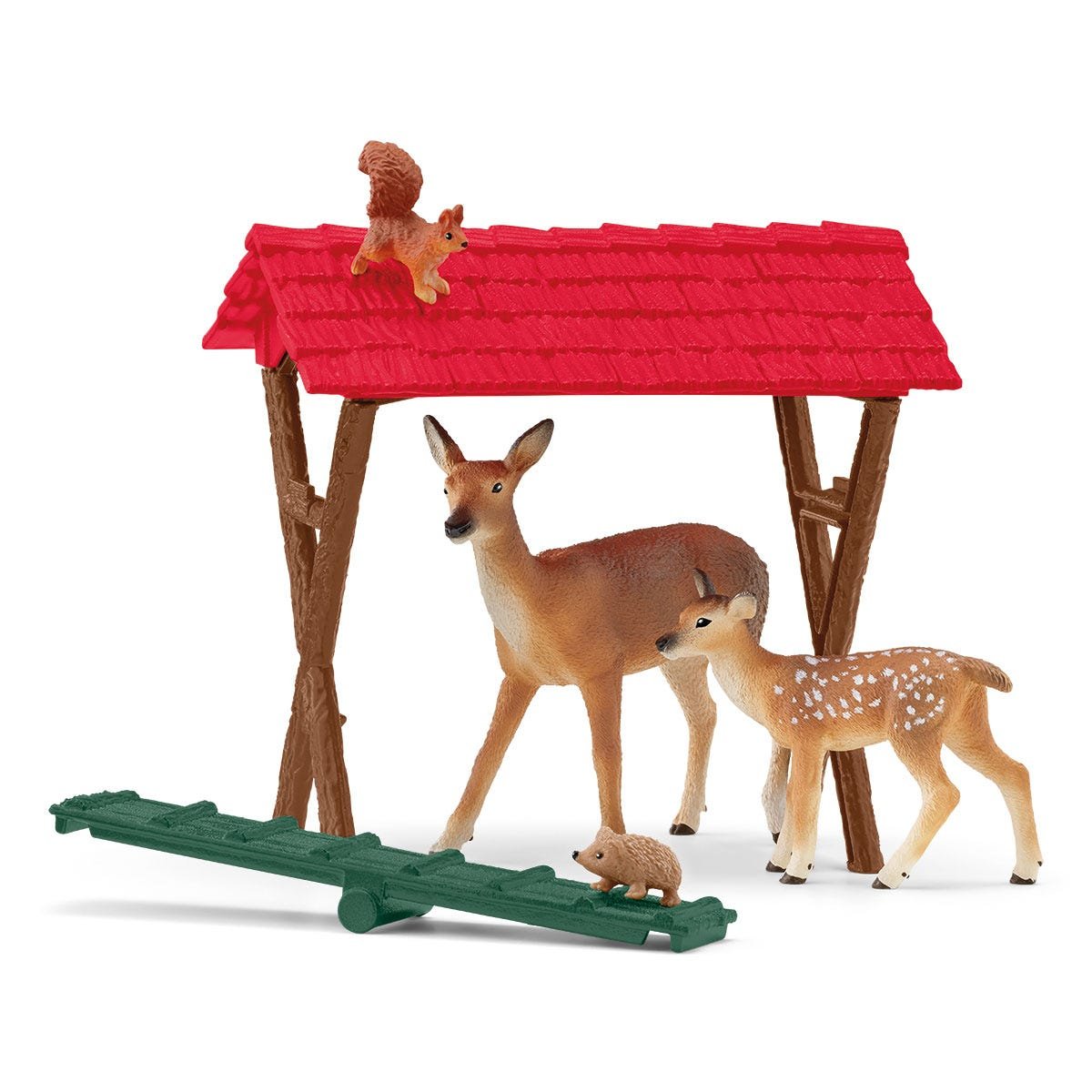 Figura  Schleich Farm World Alimentando A Los Animales Del Bosque 42658
