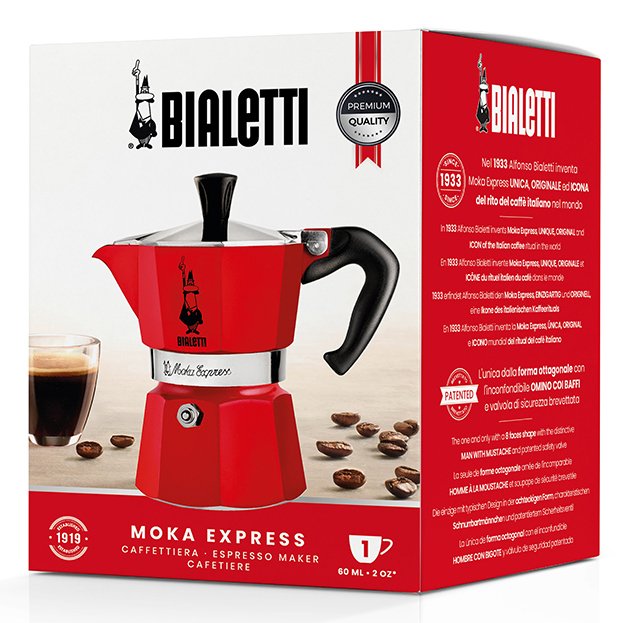 EAN 8006363018449 - Bialetti 4941 cafetera manual Cafetera italiana Rojo imagen 5