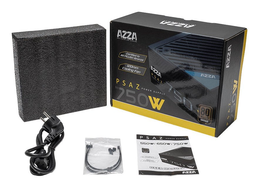 EAN 4712839557537 - Azza PSAZ-750W unidad de fuente de alimentación 20+4 pin ATX ATX Negro imagen 5