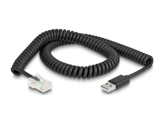 Delock Rj50 A Usb 2.0 Typ-A Barcode Scanner Cable Espiral 2 M