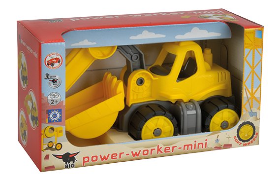 Big Power Worker Mini Bagger, Amarillo, De Plástico, 2 Año(S), Niño, 100 Mm, 240 Mm