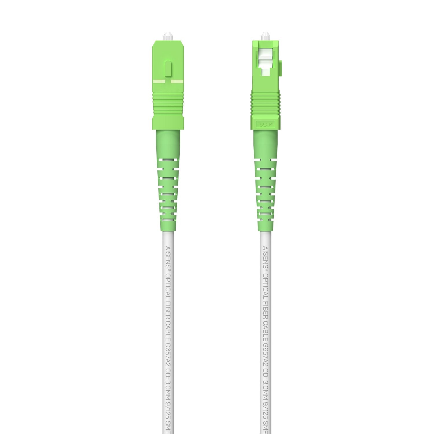 Aisens Cable Fibra Optica G657a2 3.0 9/125 Smf Simplex Cpr Dca Lszh - Sc/Apc-Sc/Apc - 200m - Blanco