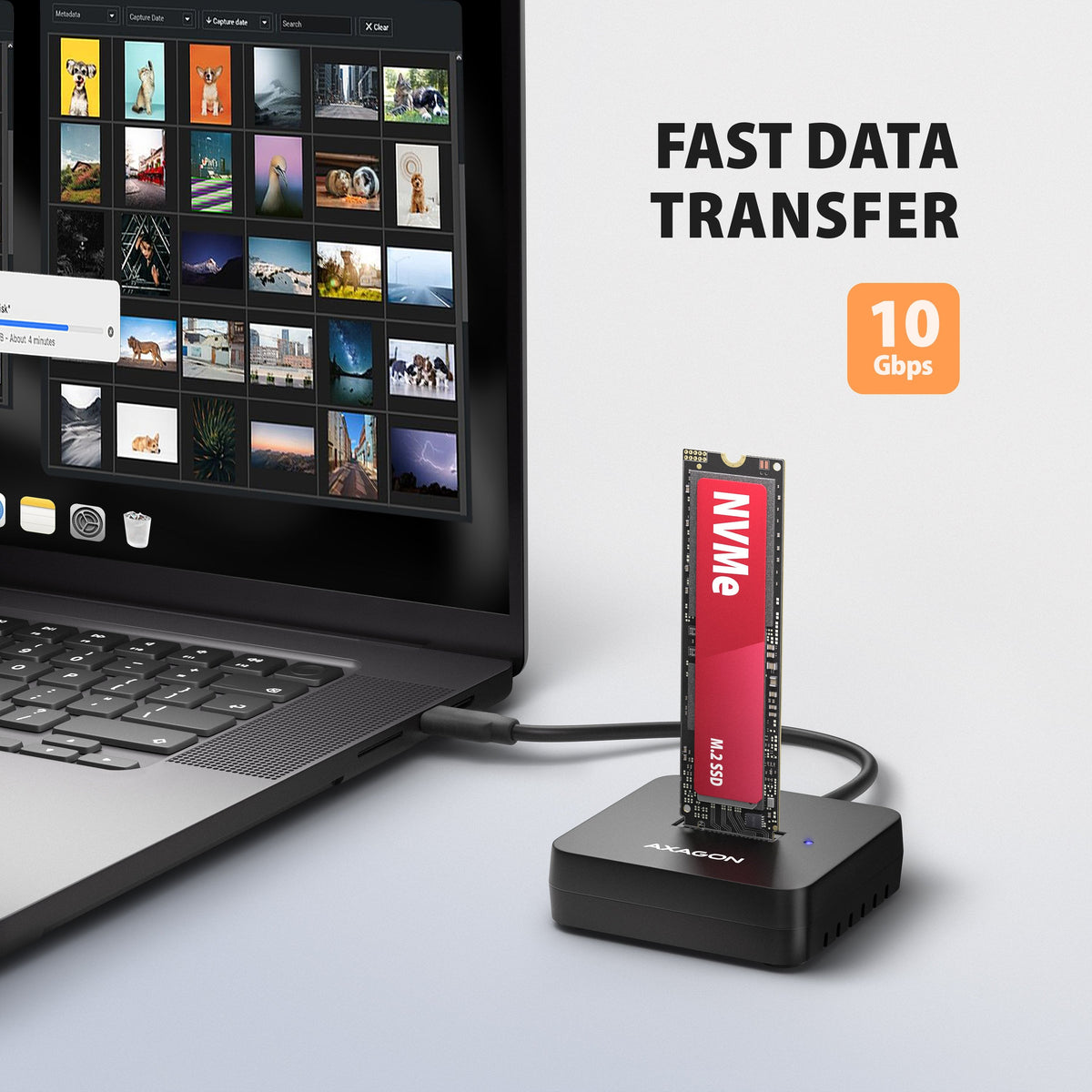 Adsa-M2c11l Base De Conexión Usb-C 3.2 Gen 2 - 1 X Nvme M.2 10gbps