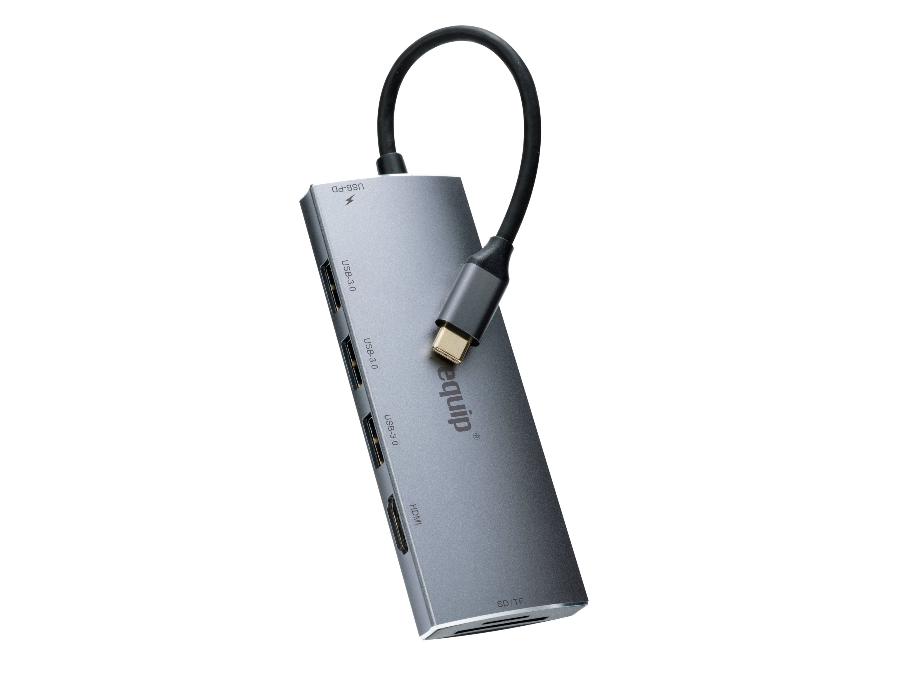 Equip Adaptador Usb-C -> Hdmi, 3xusb3.0, Pd, Sd, Tf4k60hz 0.15m Sw