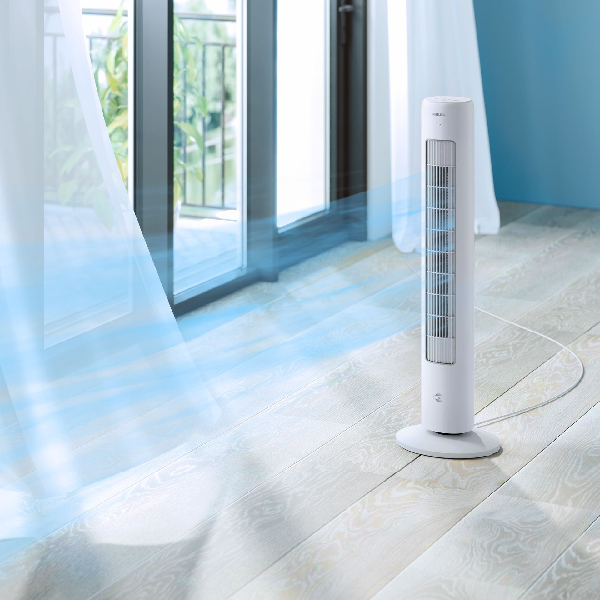 Philips Cx5535 00 Tower Fan, 40 W, White