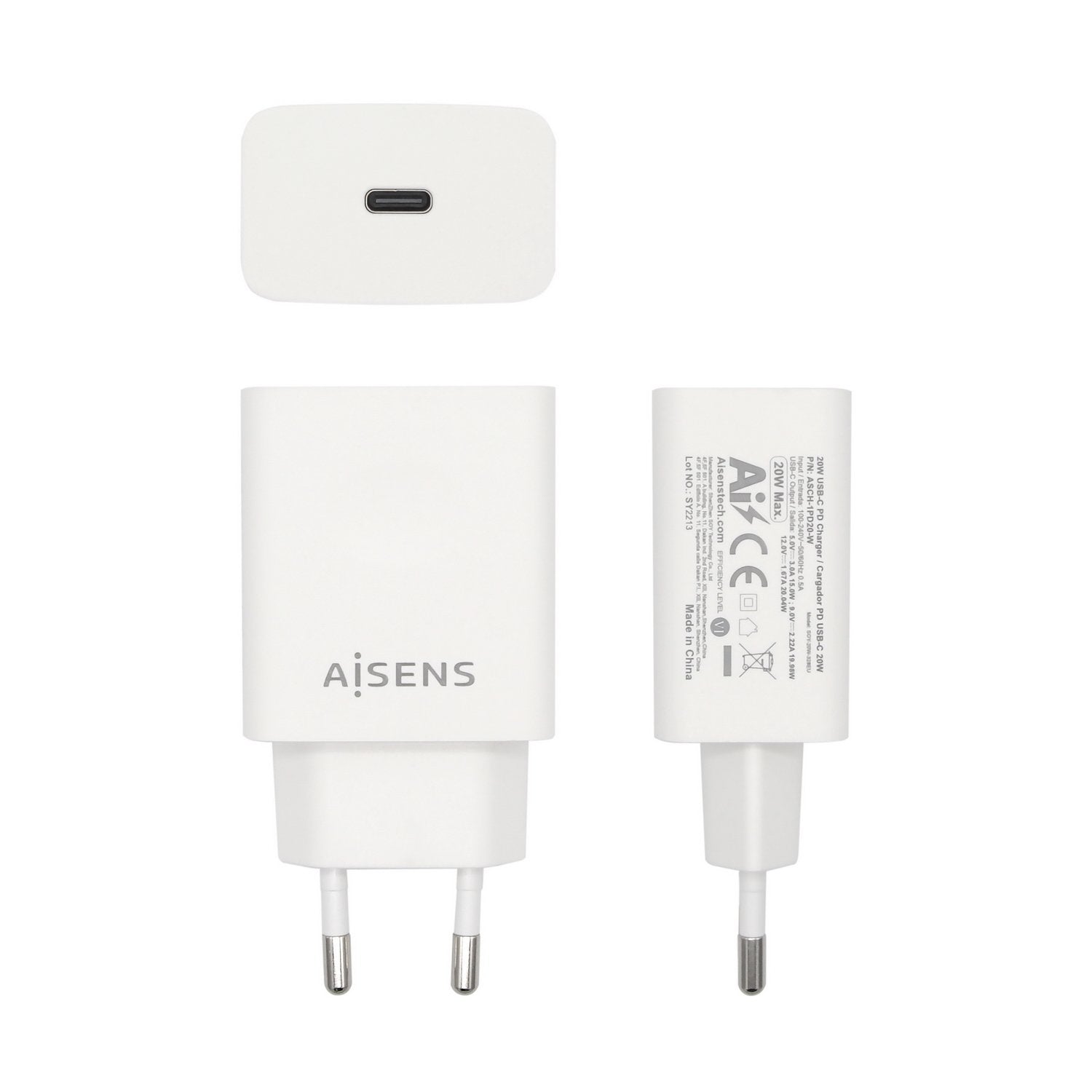 Aisens Cargador Para Smartphone Usb-C Pd3.0 1x Usb-C 20w