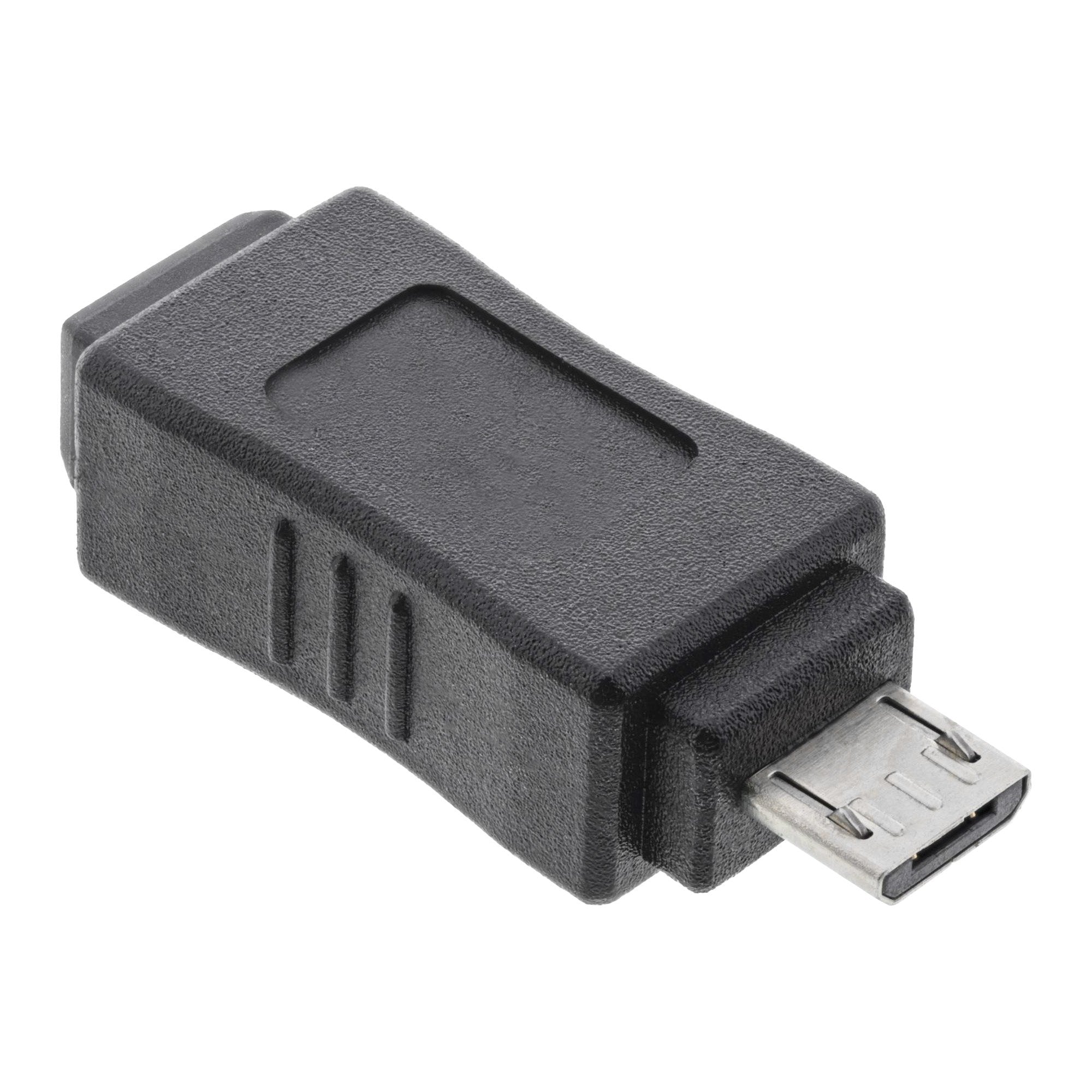 Adaptador Inline Micro Usb Micro-B Macho A Mini Usb De 5 Pines Hembra