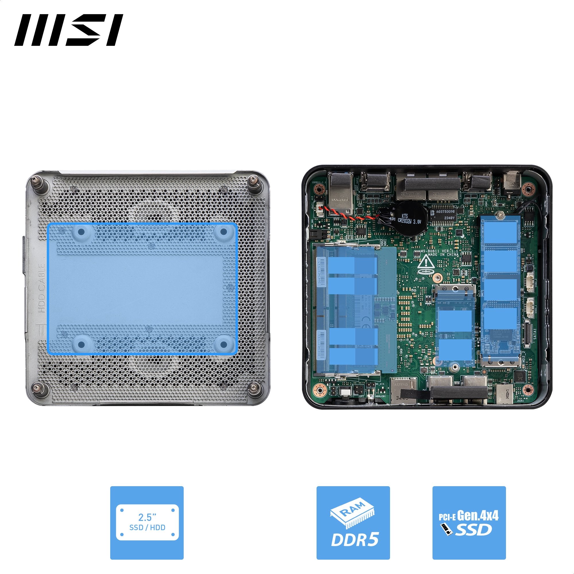 EAN 4711377264402 - MSI Cubi NUC 1MG-014BEU Mini PC Negro 100U Intel® SoC imagen 5
