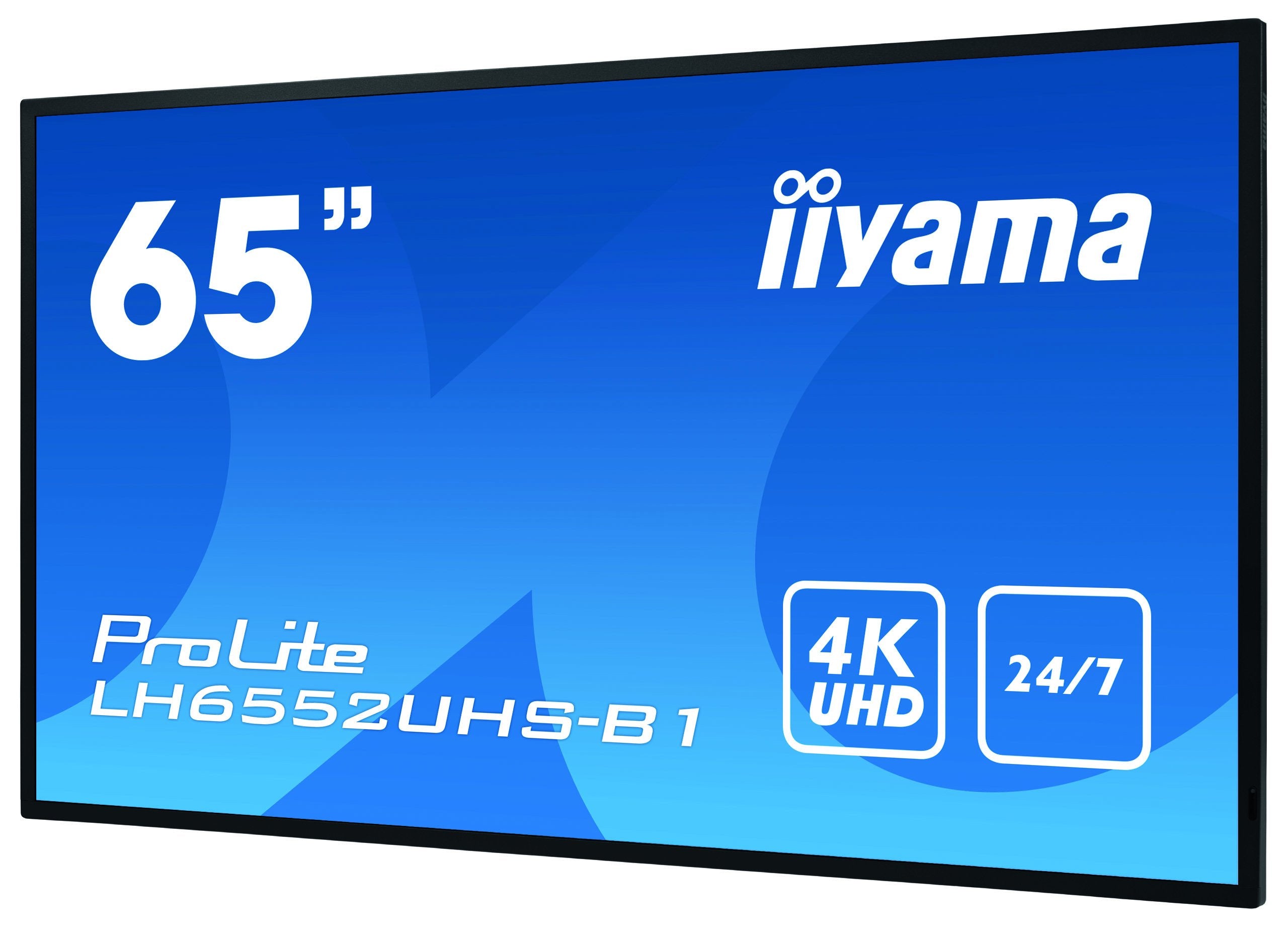 Iiyama Lh6552uhs-B1 Pantalla De Señalización Pantalla Plana Para Señalización Digital 163,8 Cm (64.5") Ips 500 Cd / M² 4k Ultra Hd Negro Procesador Incorporado Android 8.0 24/7