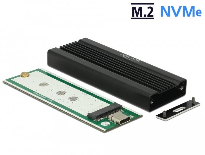 Delock Caja Externa Para M.2 Nvme Pcie Ssd Con Superspeed Usb 10 Gbps (Usb 3.1 Gen 2) Usb Type-C Hembra