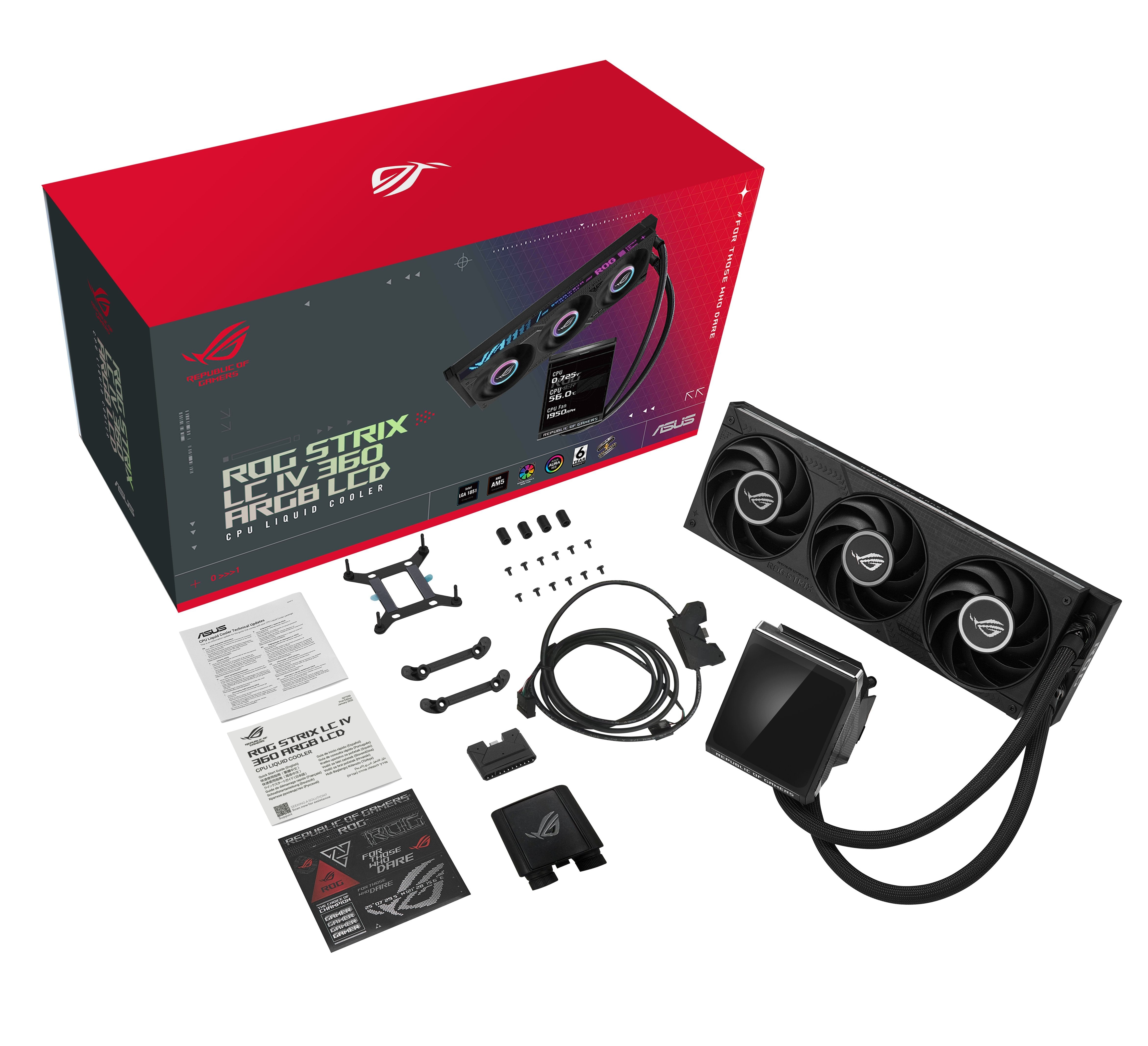 Refrigeración Liquida Cpu  Asus Rog Mrix Lc Iv 360 Argb Lcd Negro