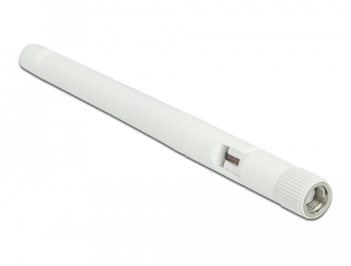 Delock Wlan 802.11 B G N Antenne Rp-Sma Stecker 2 Dbi Omnidirektional Mit Kippgelenk Weiss