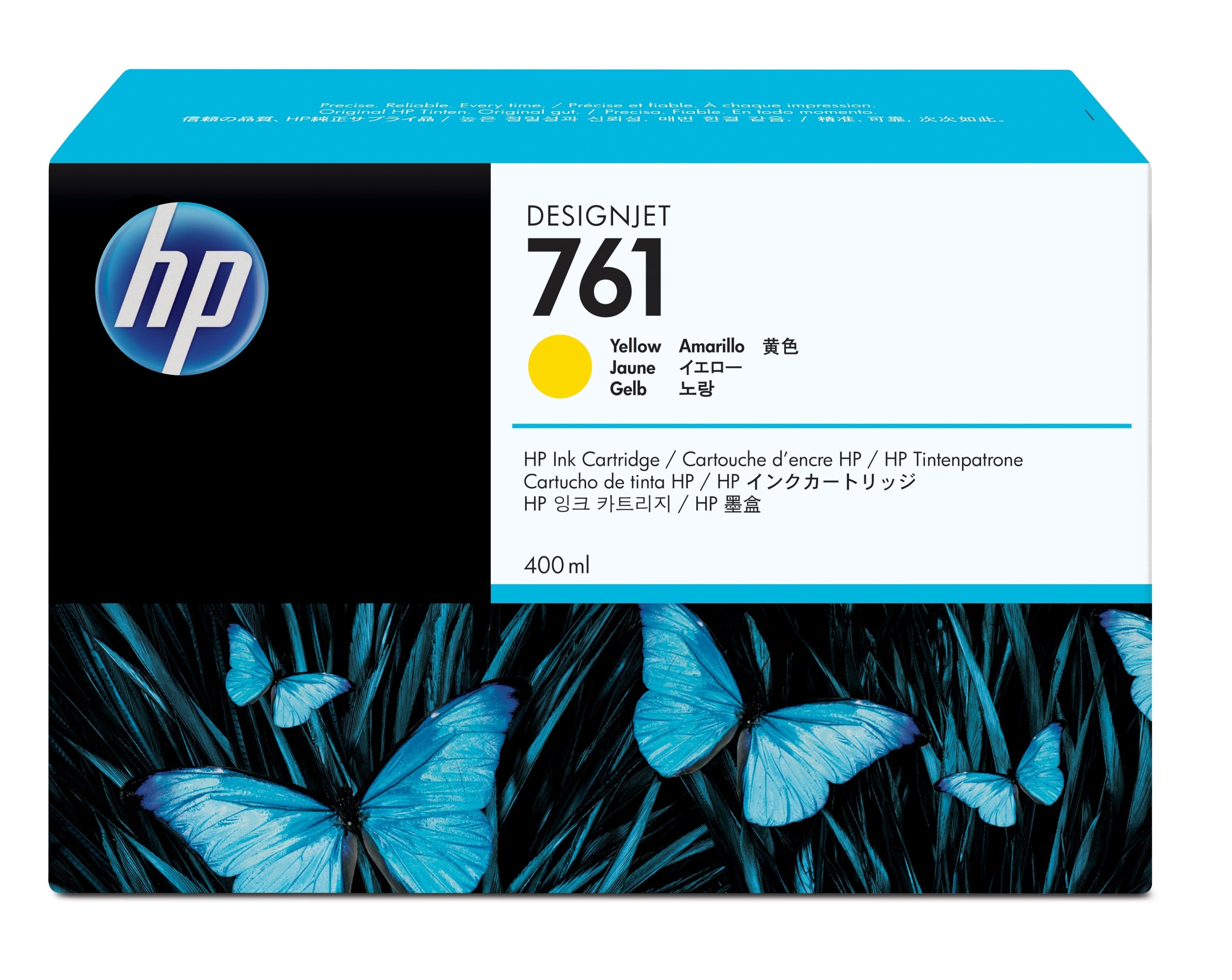 EAN 0885631448267 - HP 761 400-ml Yellow DesignJet Ink Cartridge cartucho de tinta 1 pieza(s) Original Rendimiento estándar imagen 1