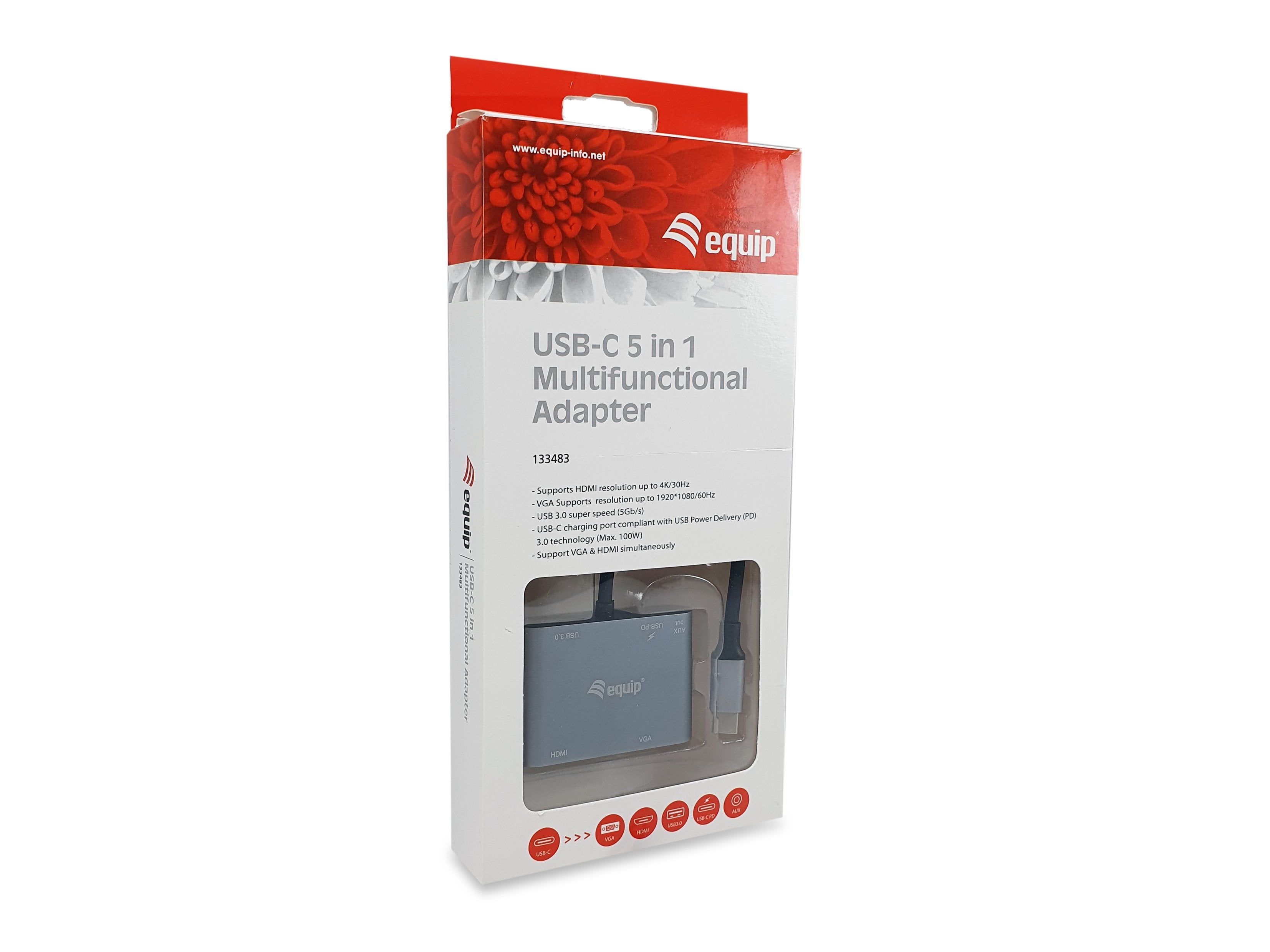 EAN 4015867227589 - Equip 133483 base para portátil y replicador de puertos Alámbrico USB 3.2 Gen 1 (3.1 Gen 1) Type-C Negro, imagen 4