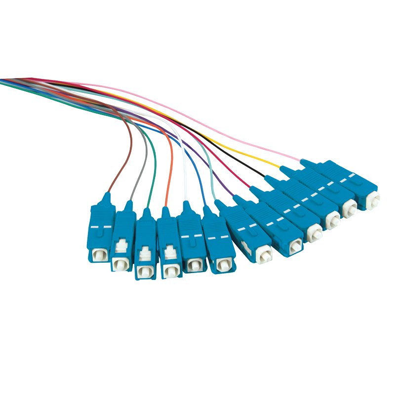 Fiber Pigtail Set 12 X Sc Os2 2m, Colored, Azul Connector
